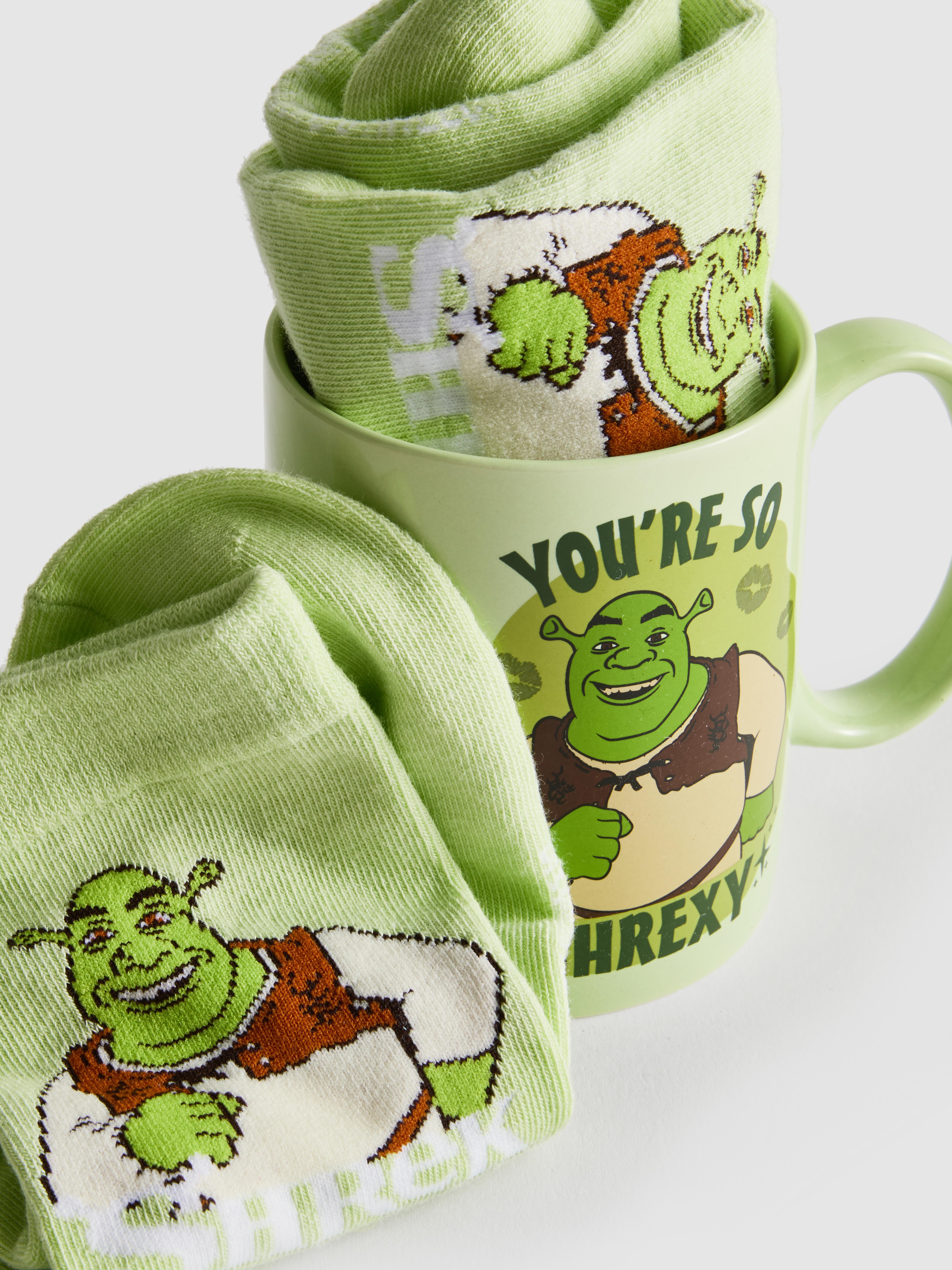 Conjunto oferta caneca/meias Shrek
