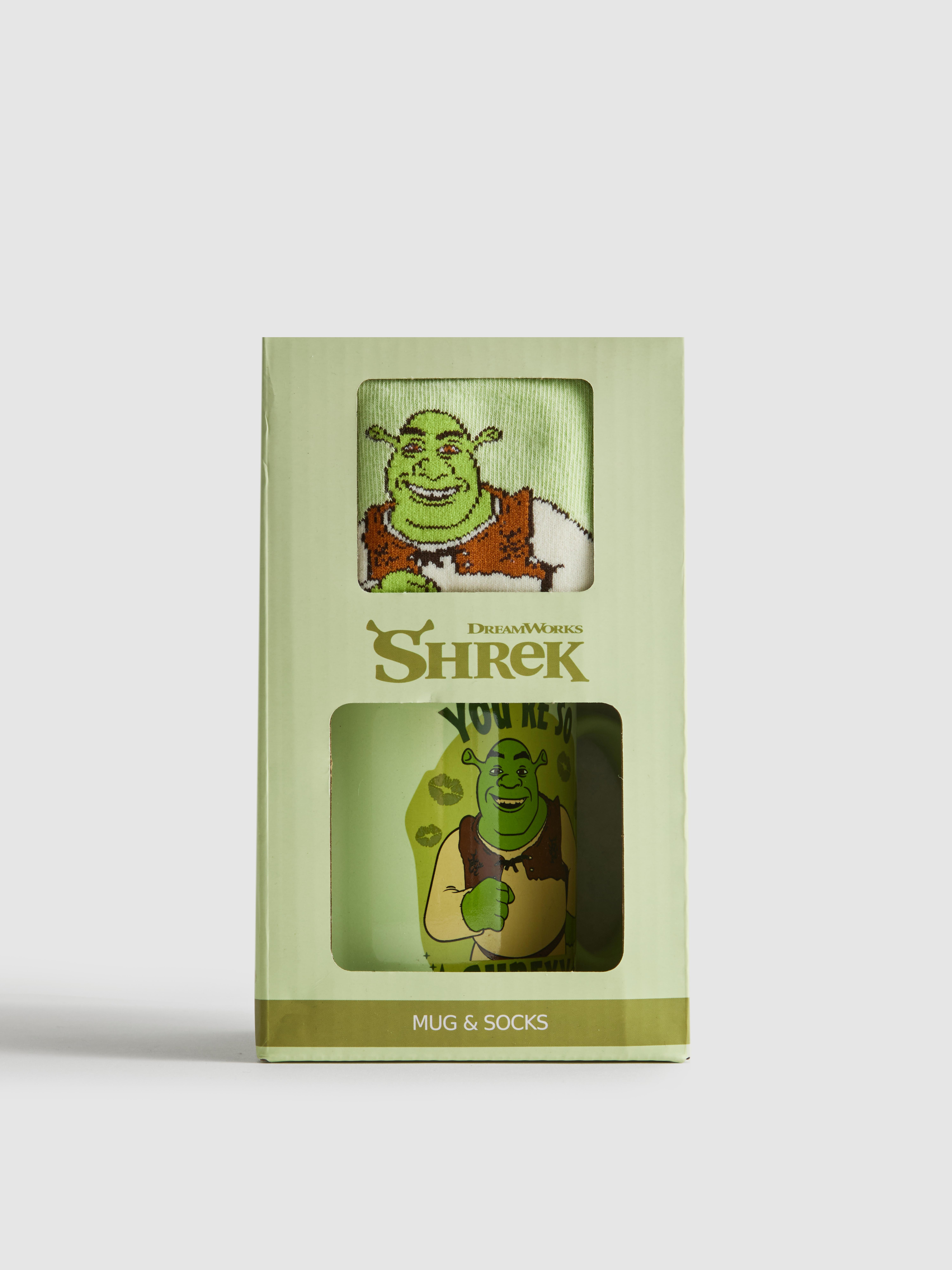 Conjunto oferta caneca/meias Shrek