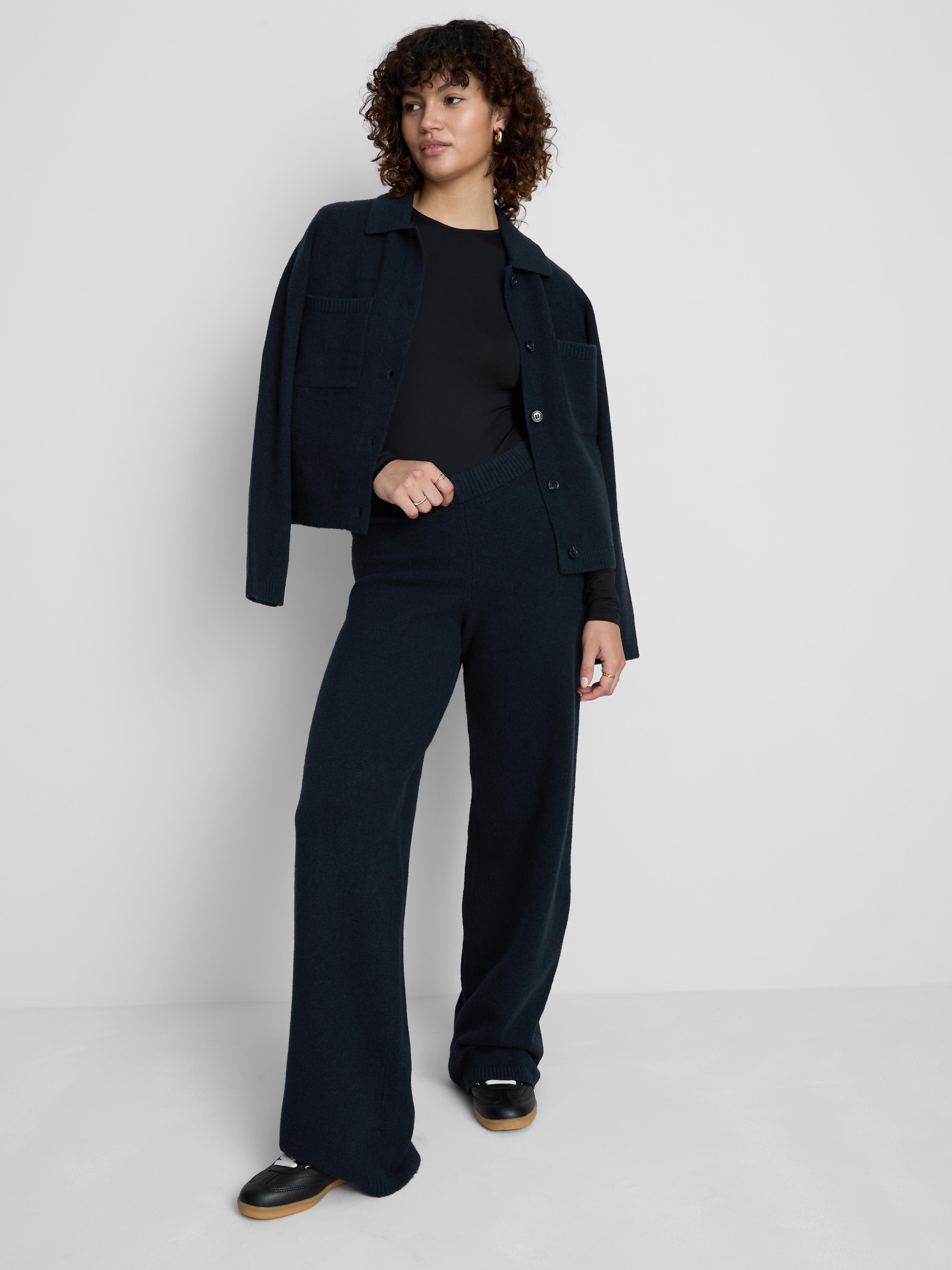 Knitted Wide Leg Trousers