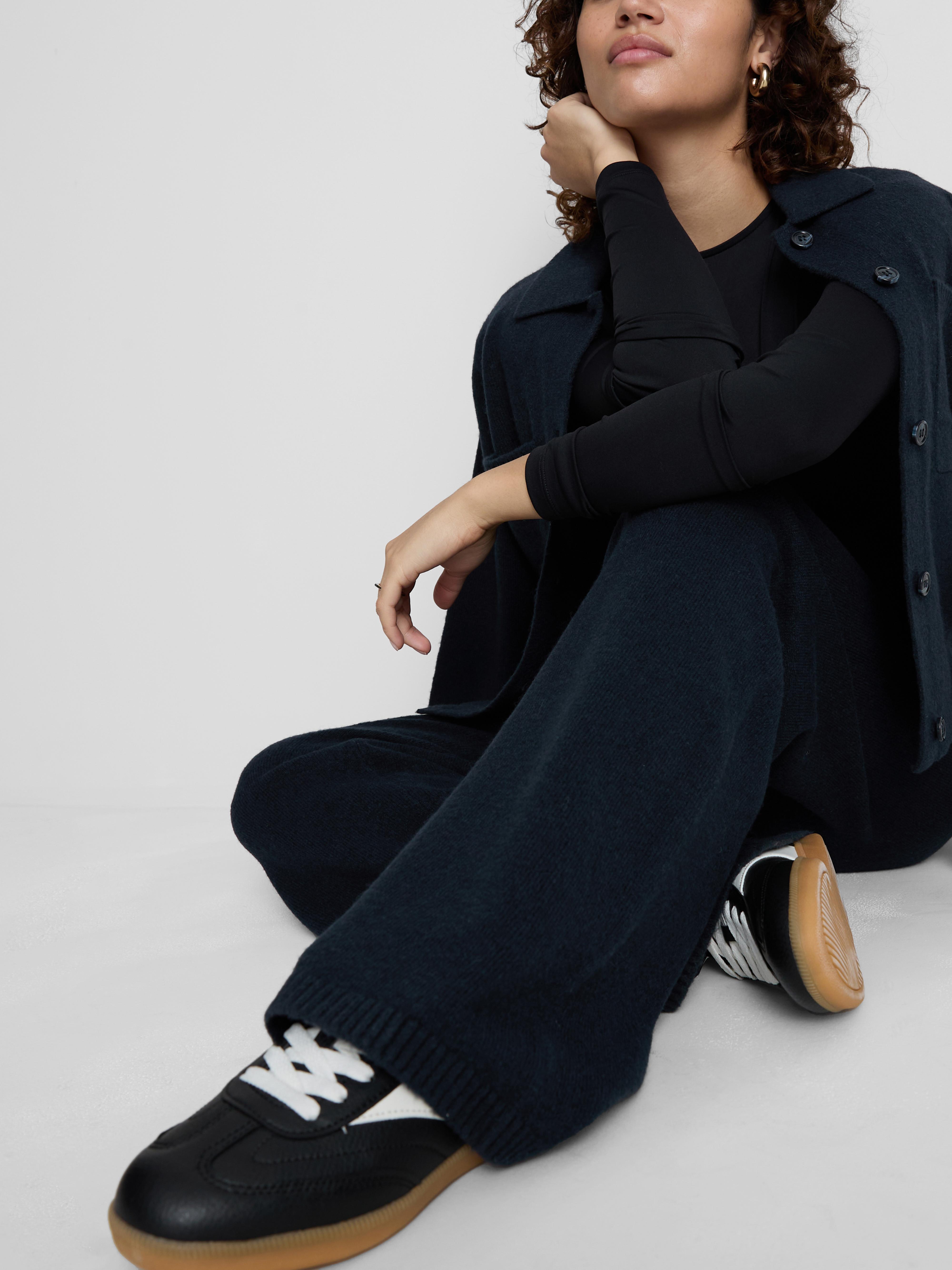 Knitted Wide Leg Trousers