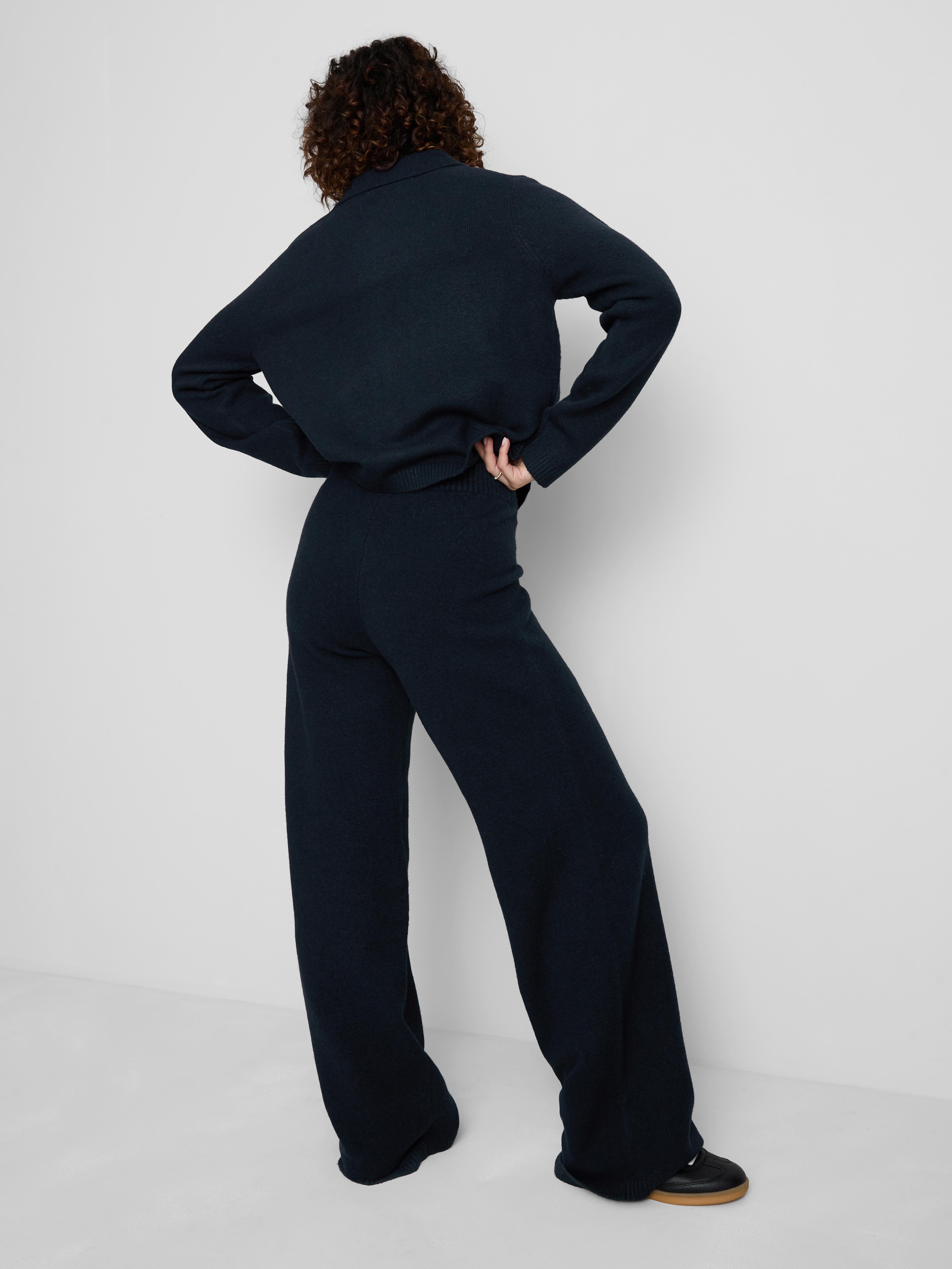 Knitted Wide Leg Trousers