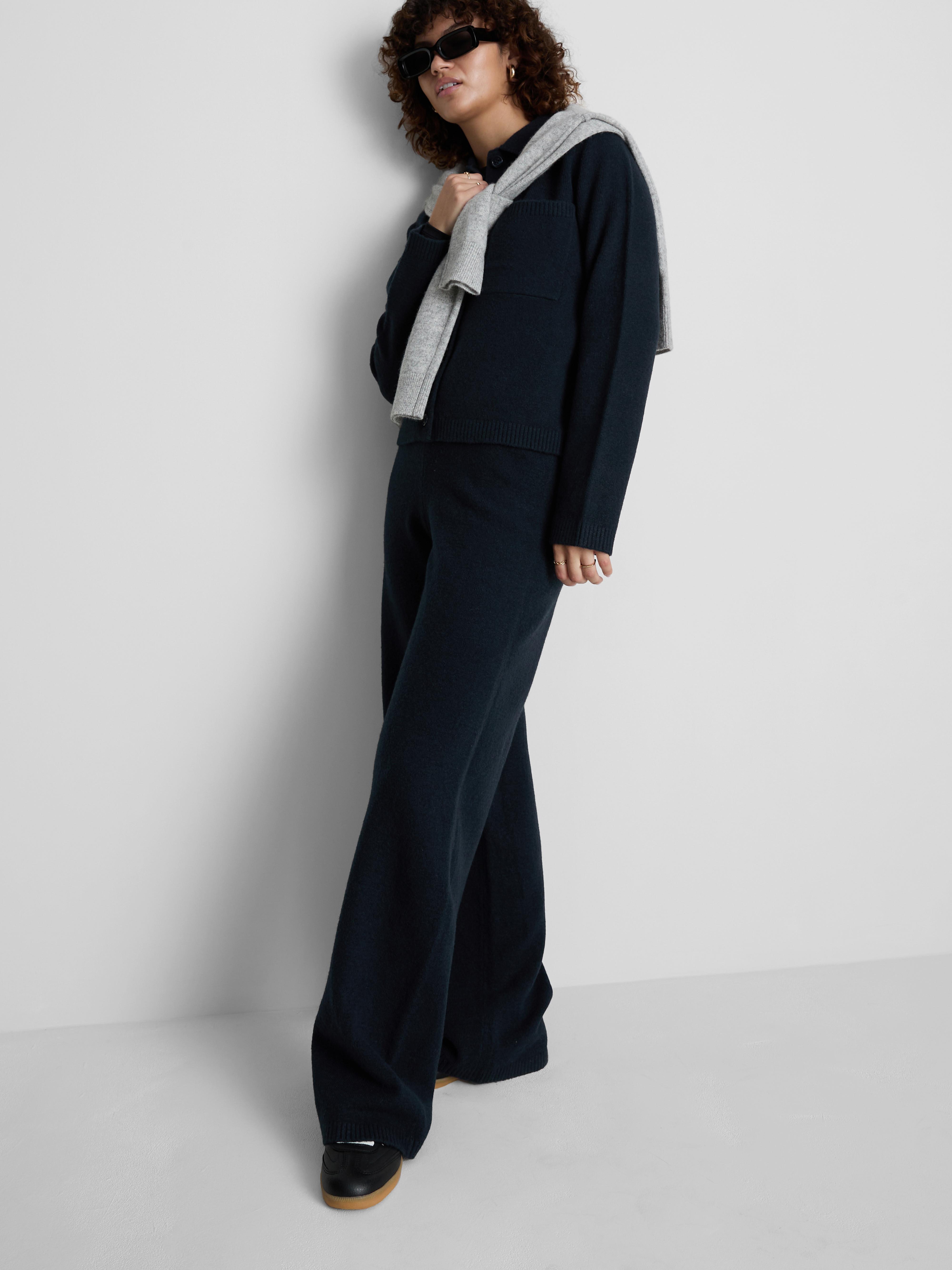 Knitted Wide Leg Trousers