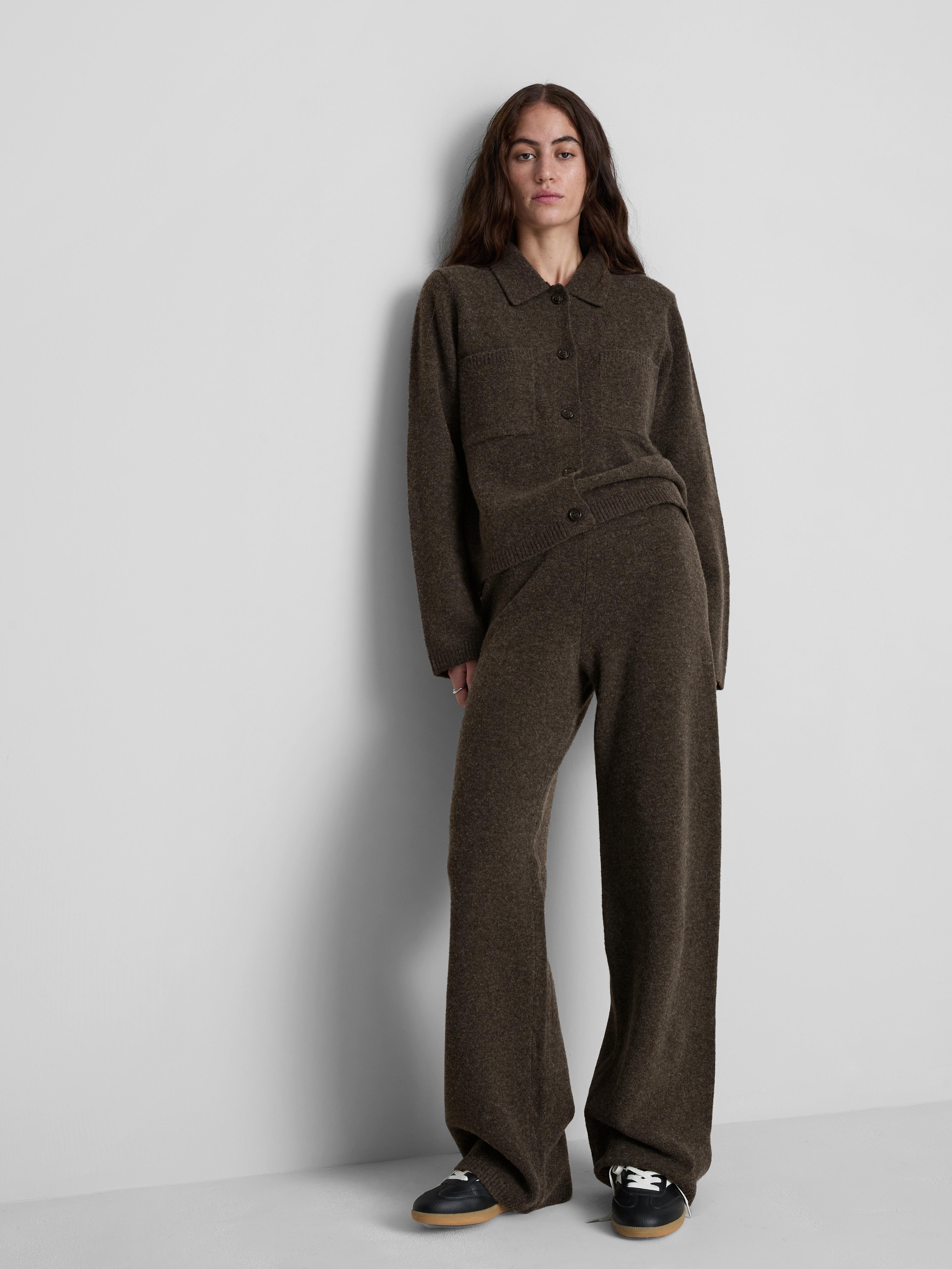 Pantalon large en maille