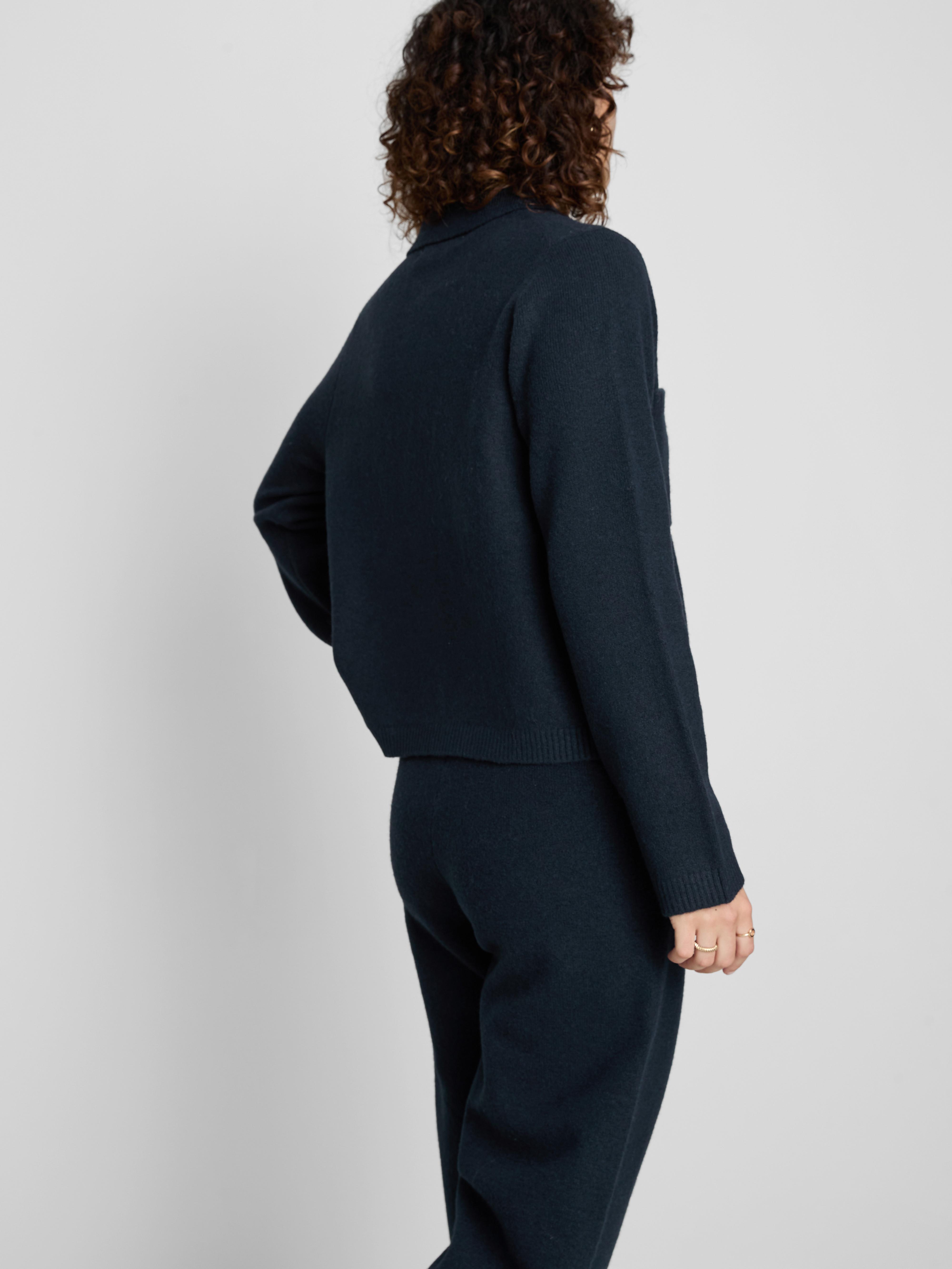 Knitted Patch Pocket Jacket