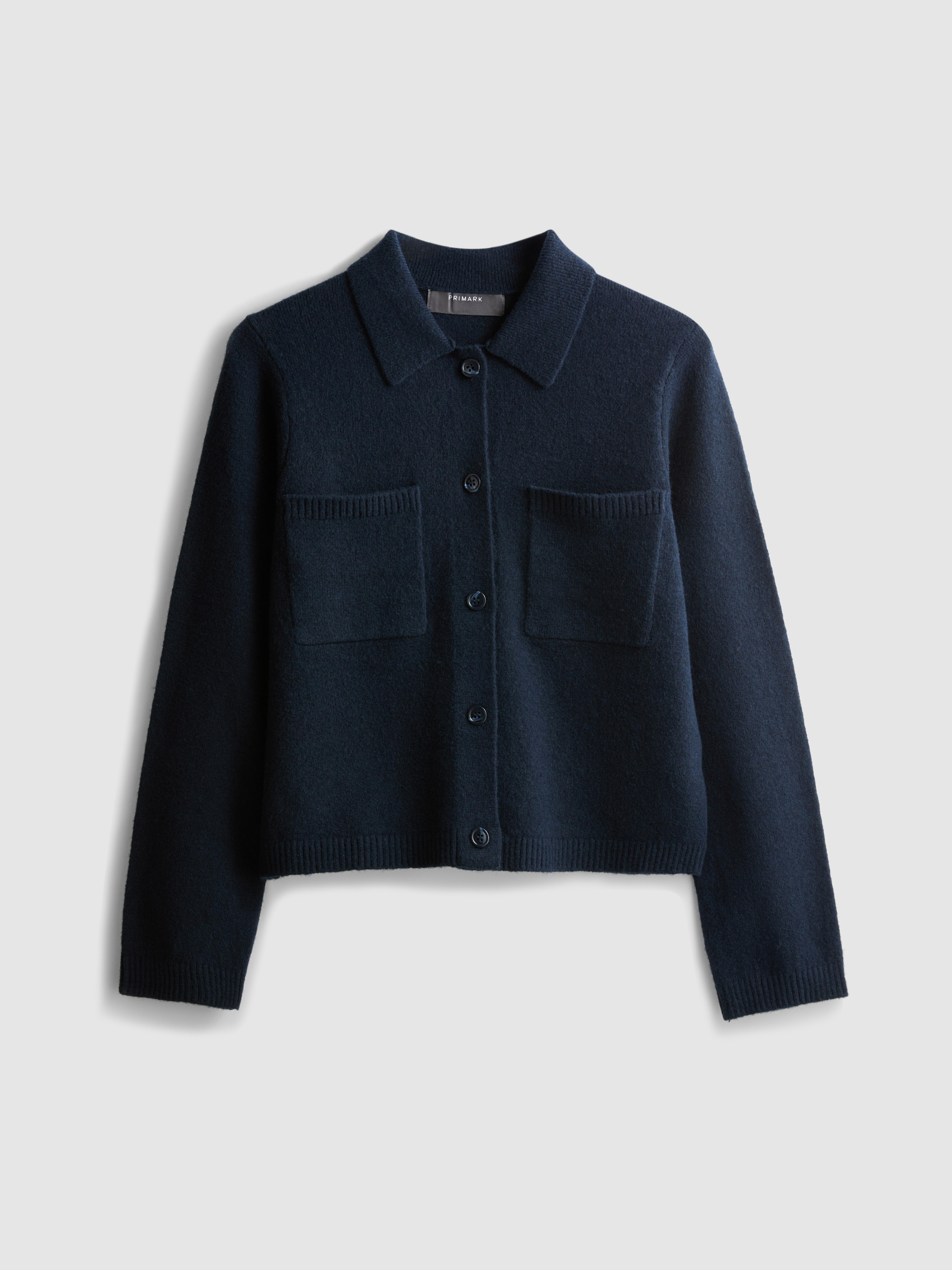 Knitted Patch Pocket Jacket