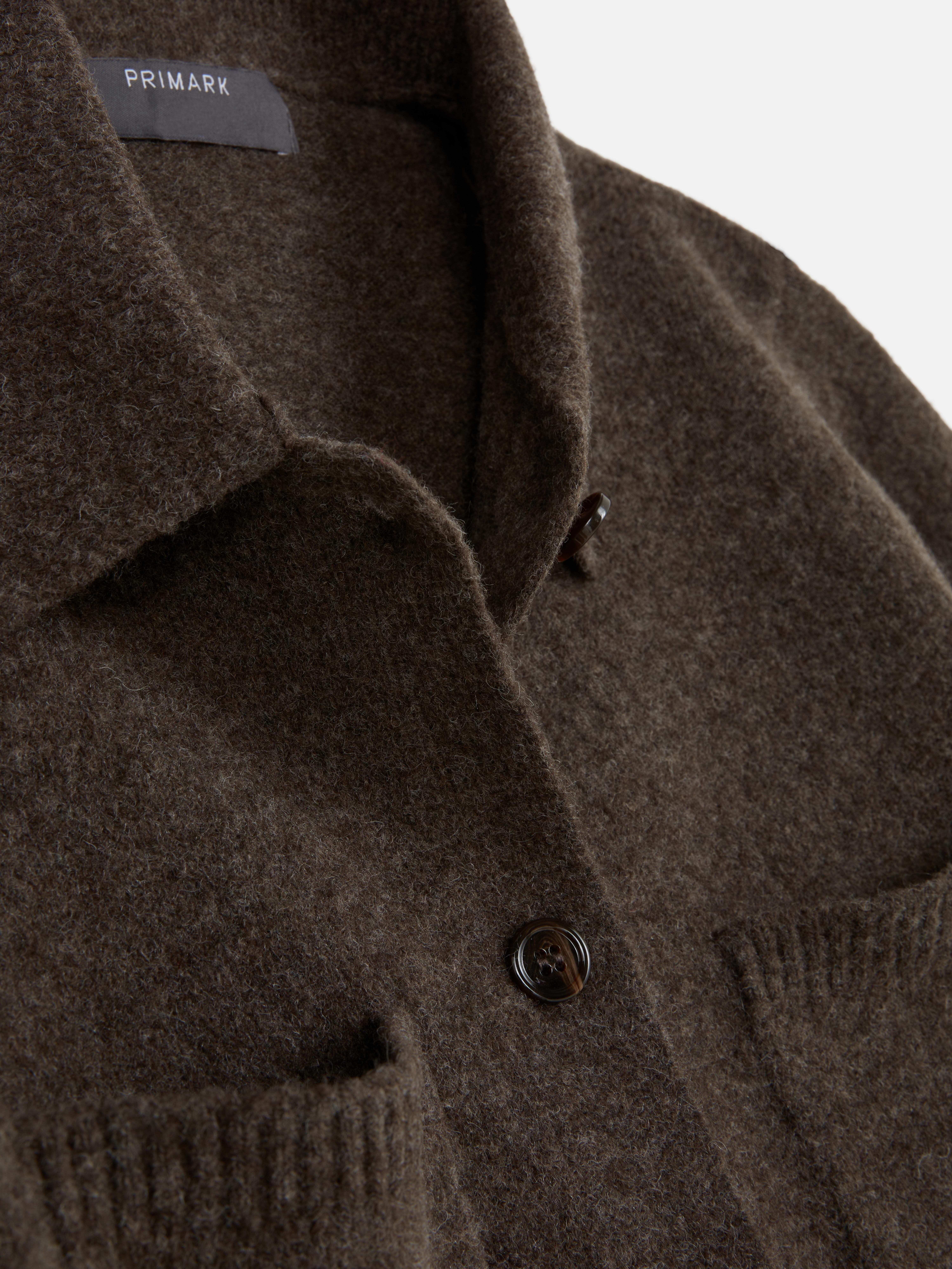 Knitted Patch Pocket Jacket