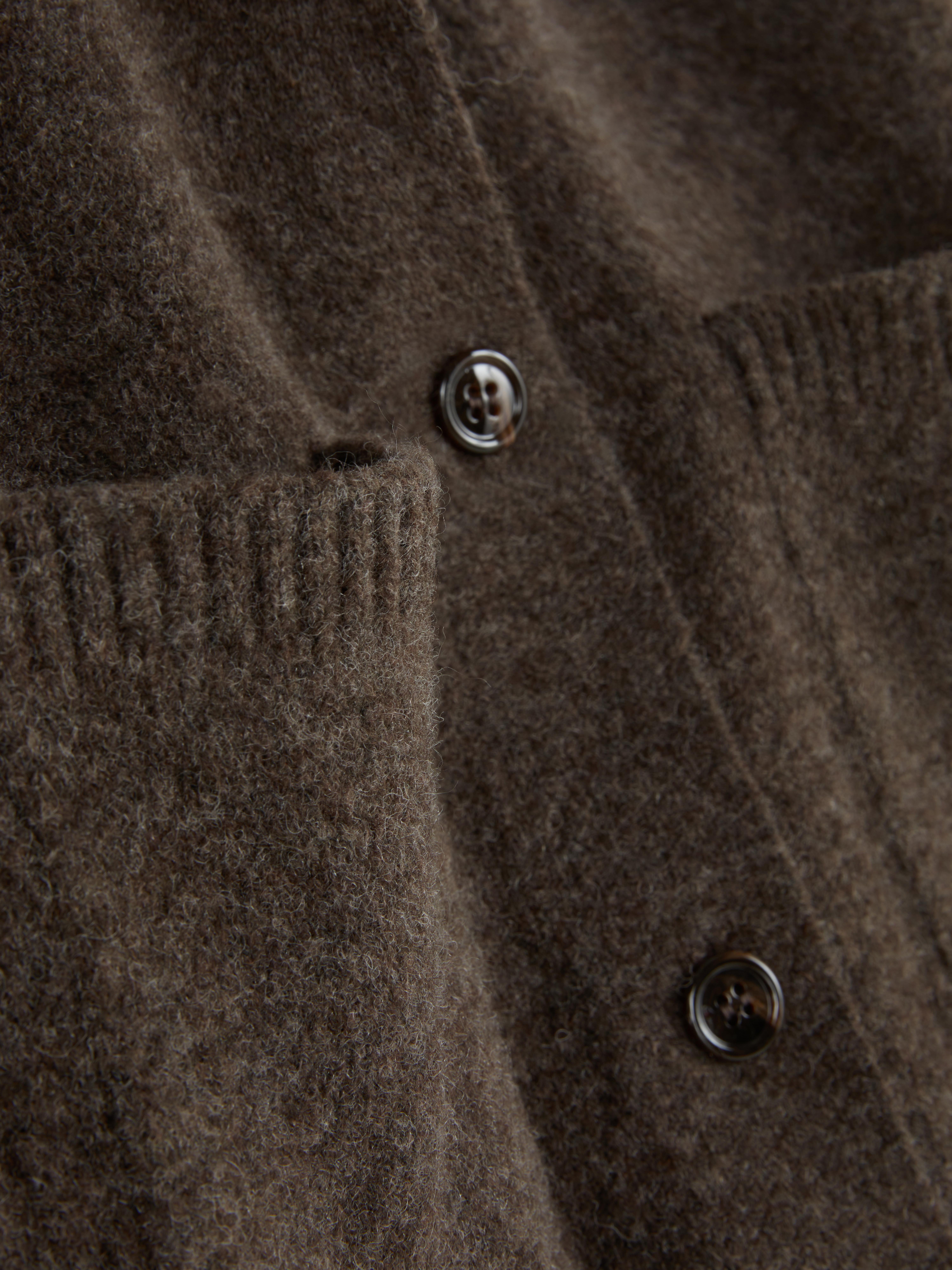 Knitted Patch Pocket Jacket