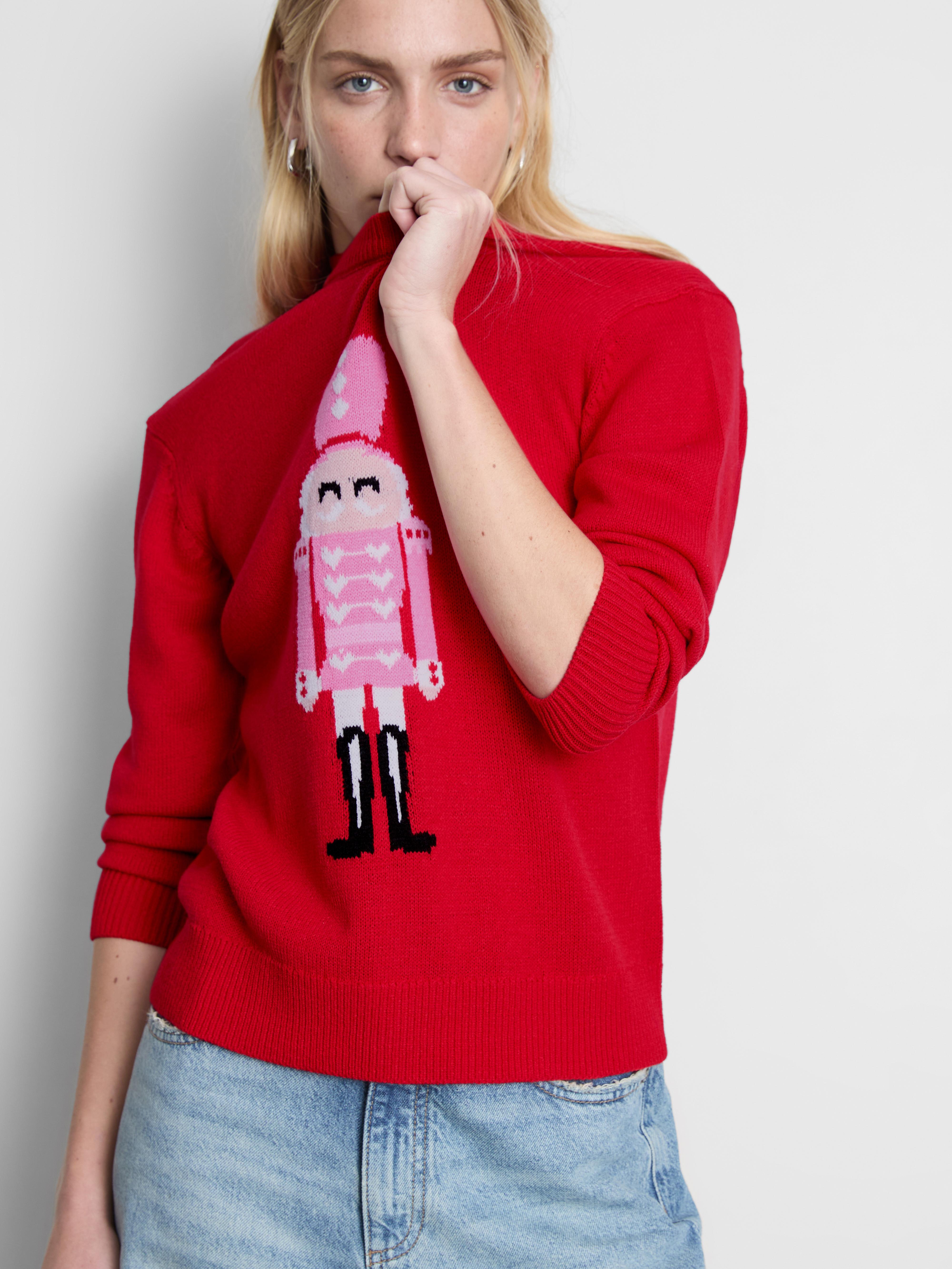 Weihnachtspullover aus weichem Strick