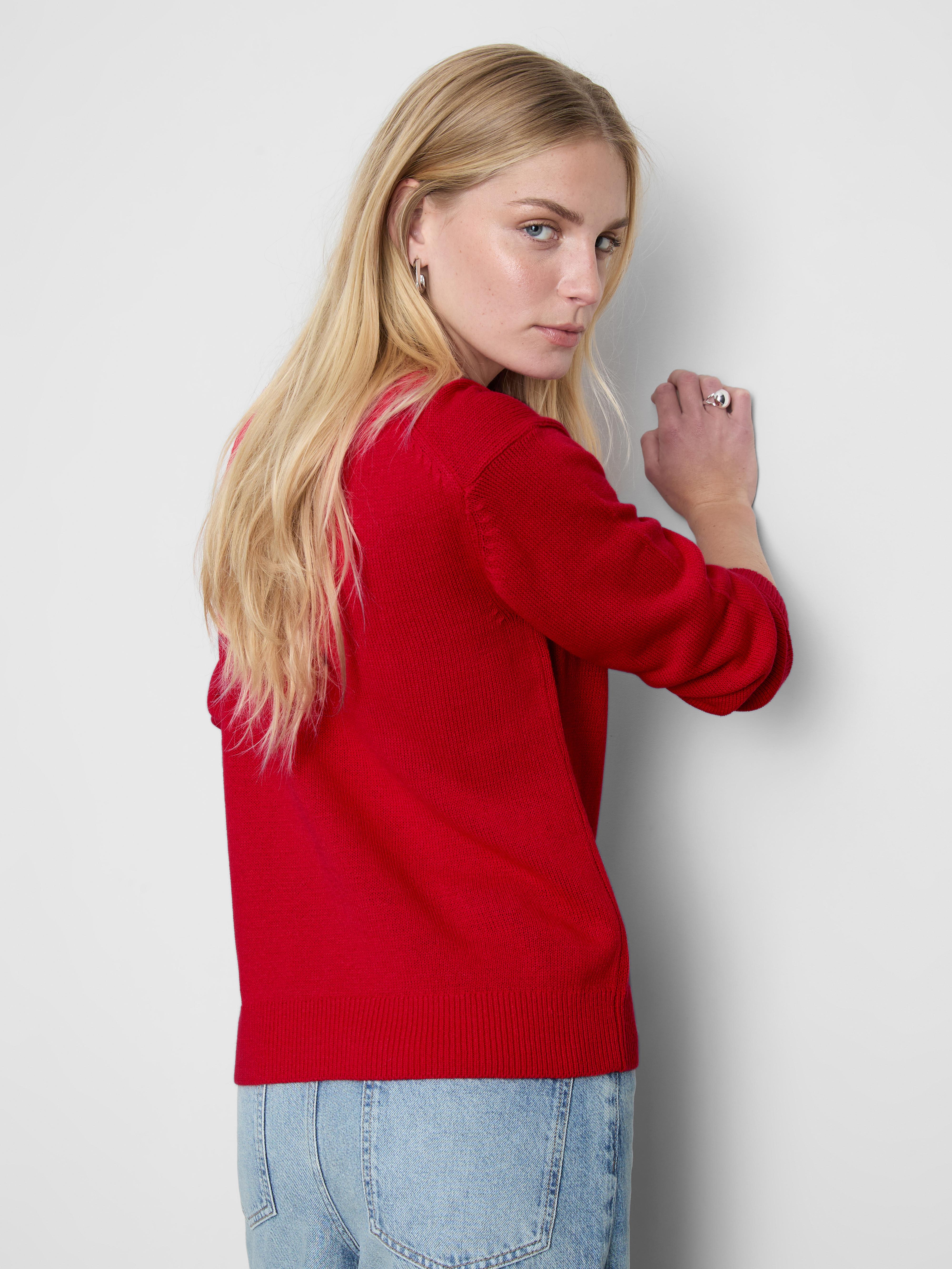 Weihnachtspullover aus weichem Strick