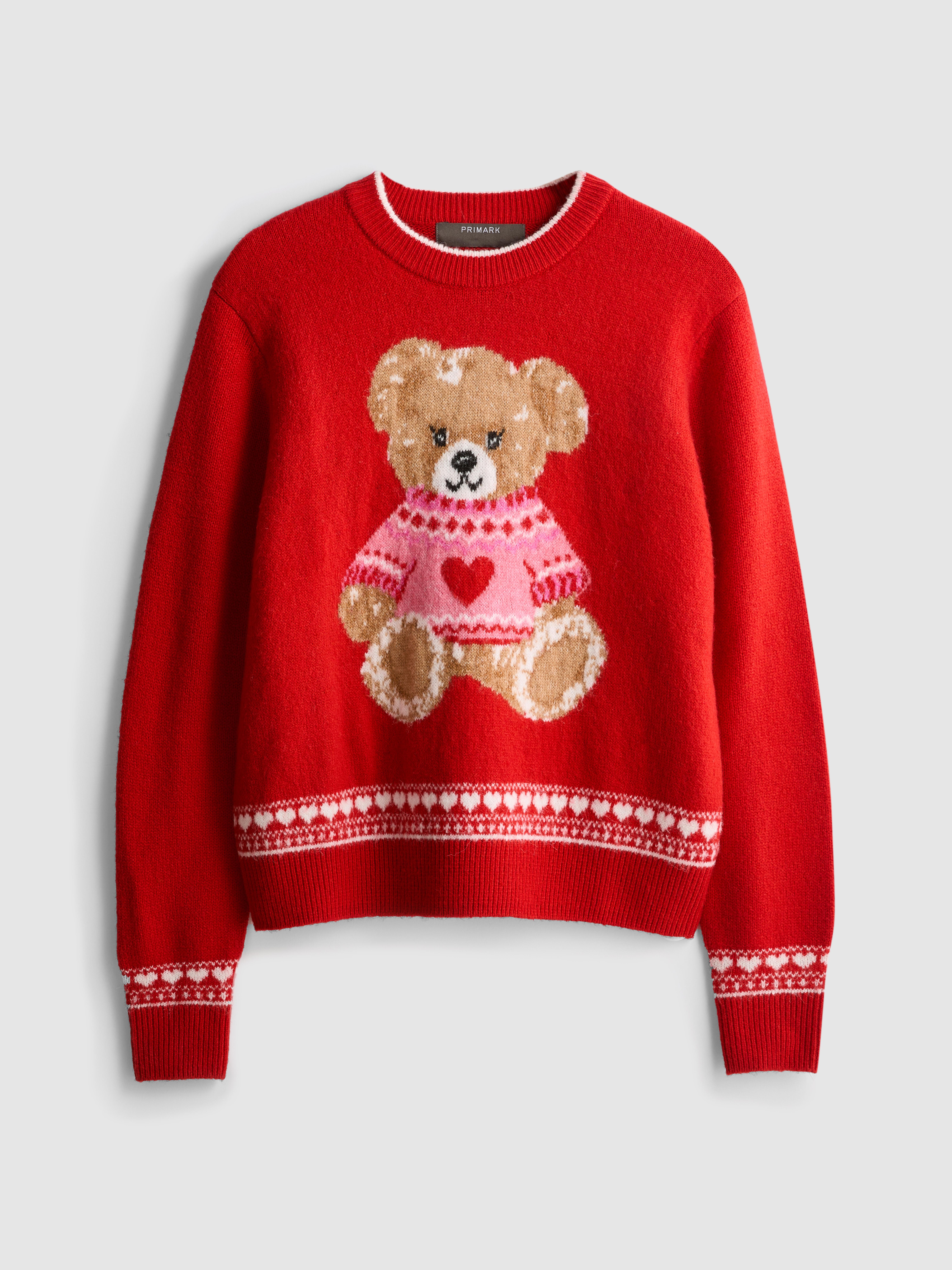 Weihnachtspullover mit Bärenmotiv