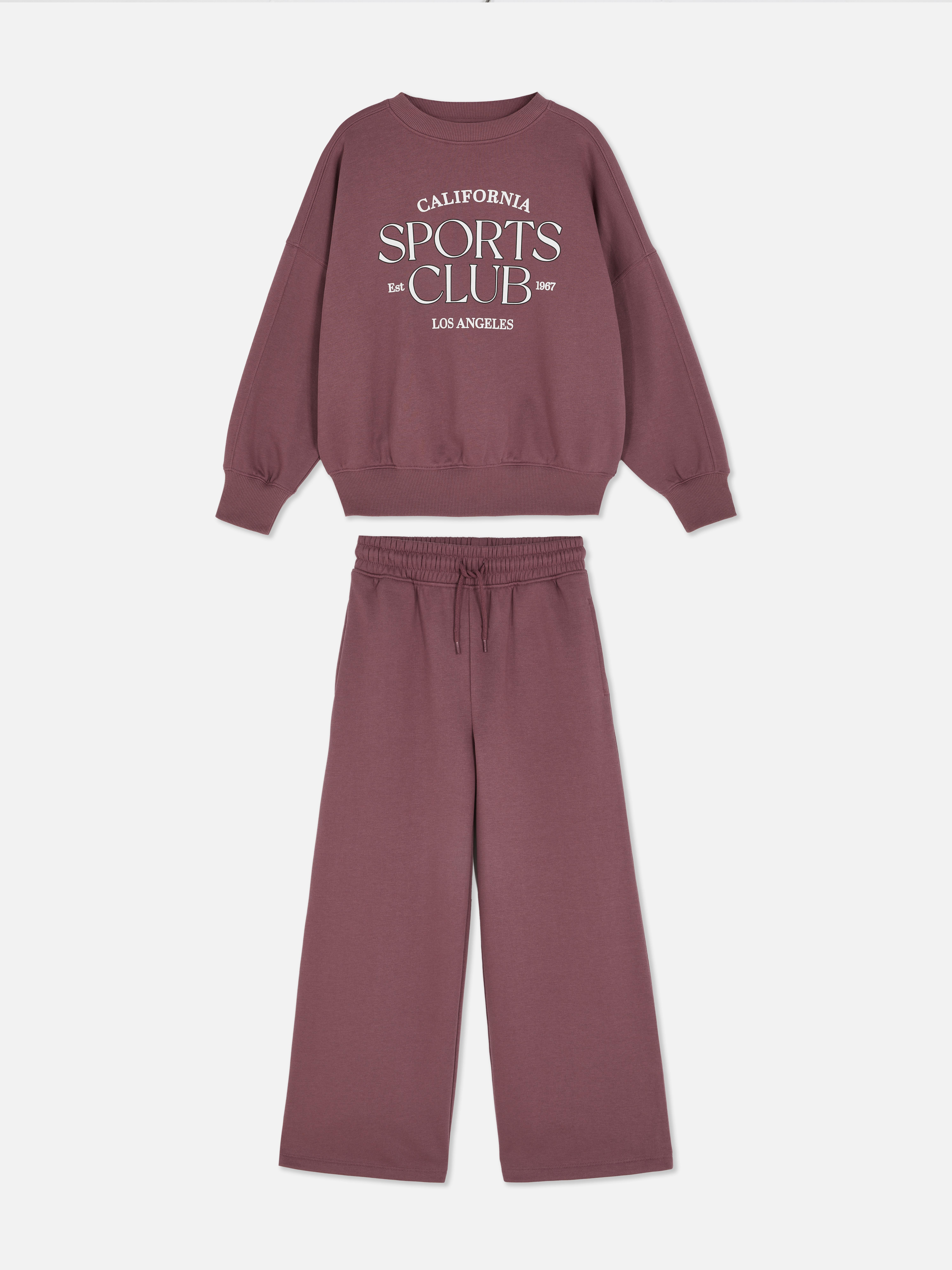 7-15yrs | Sweatshirt and Wide Leg Joggers Set
