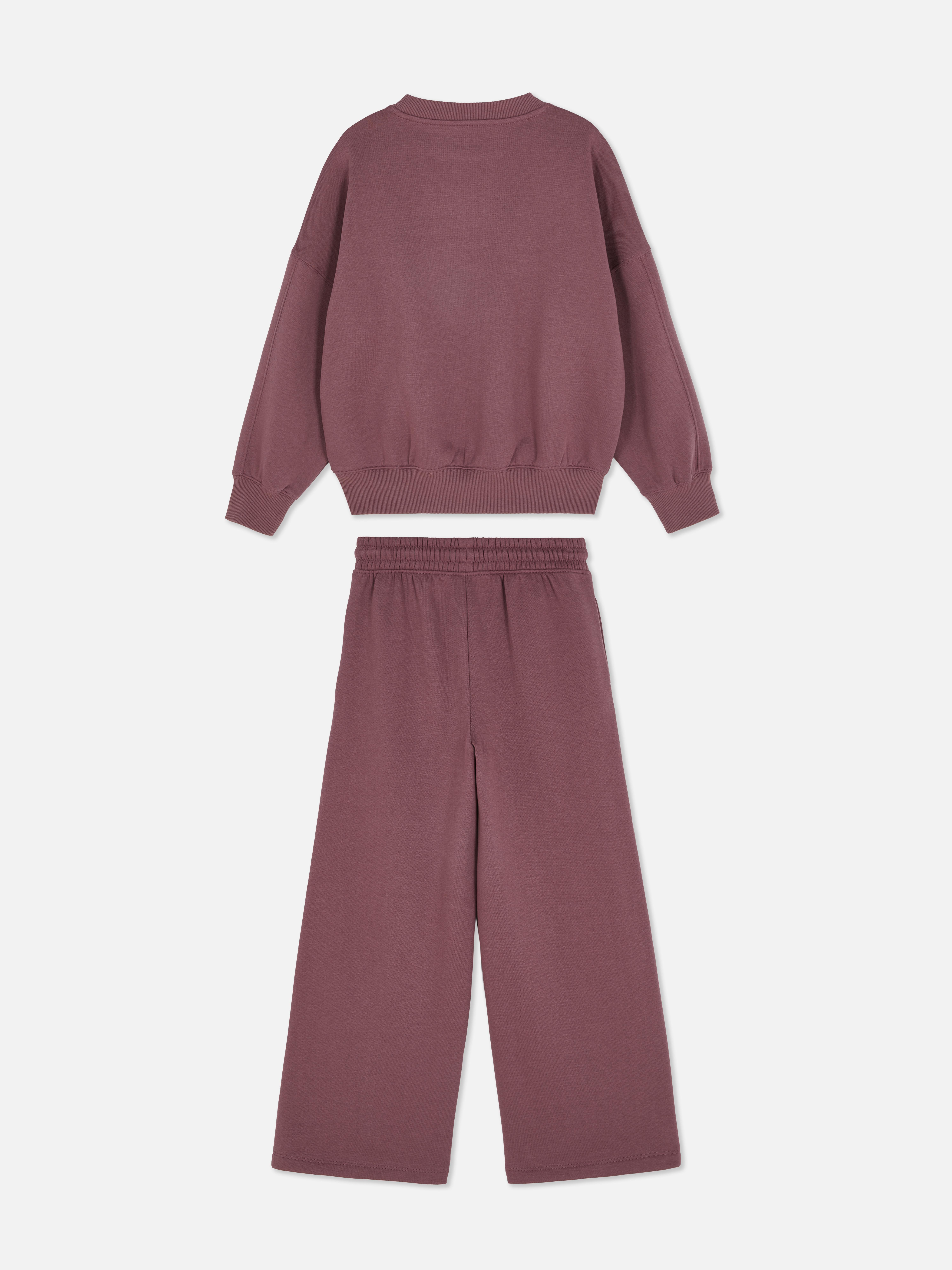 7-15yrs | Sweatshirt and Wide Leg Joggers Set