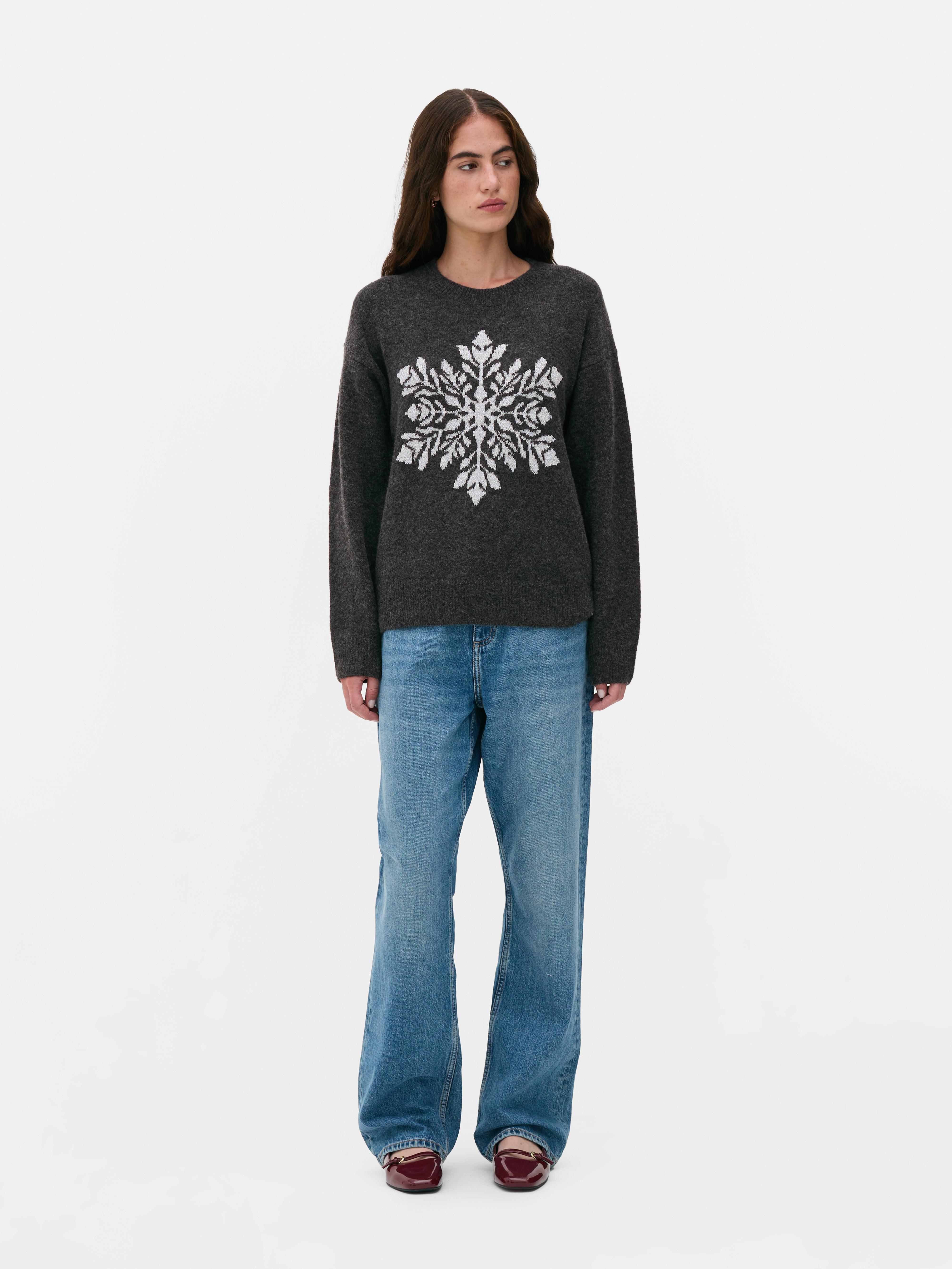 Knitted Snowflake Christmas Jumper