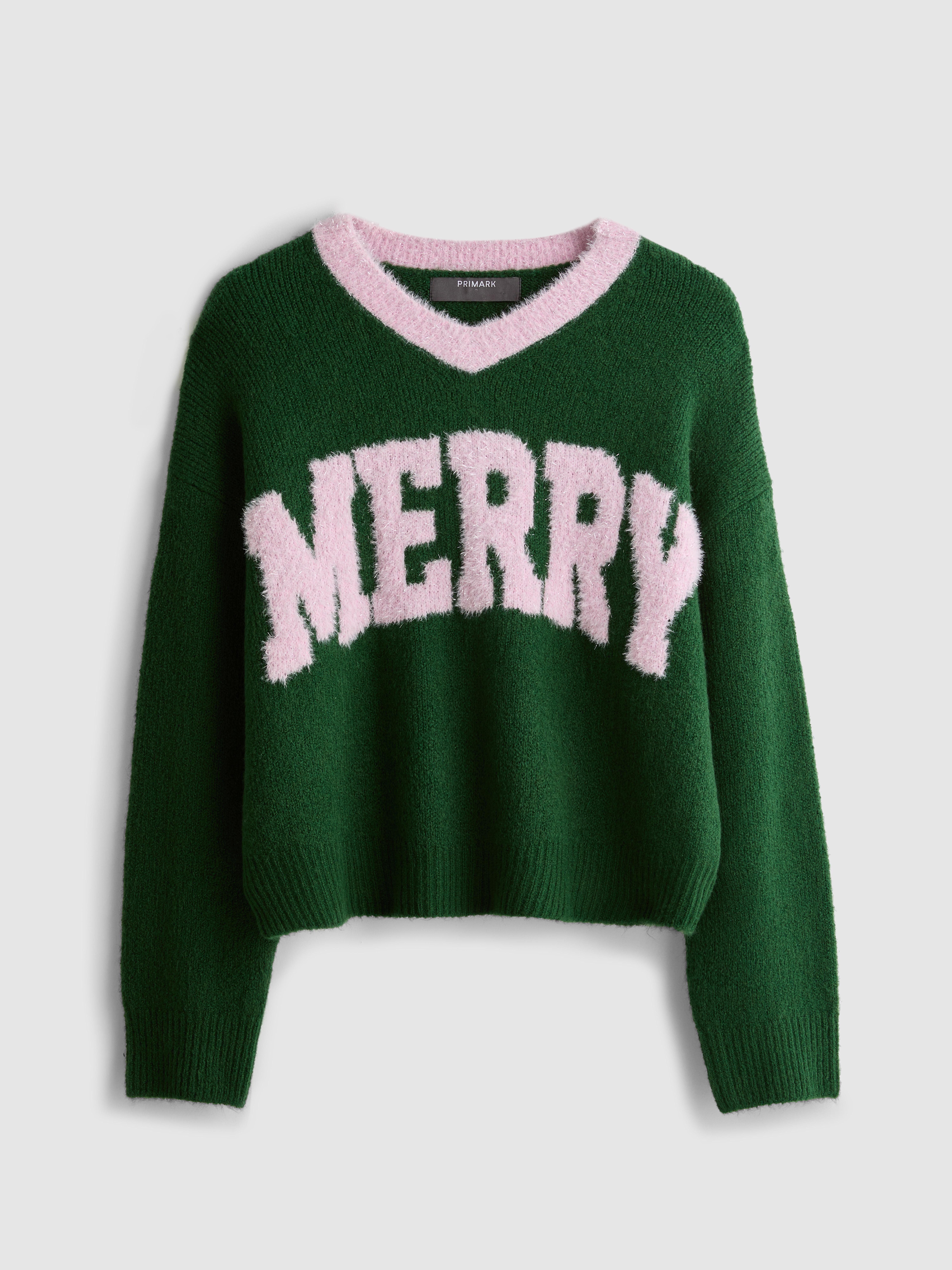 Christmas Contrast Merry Jumper
