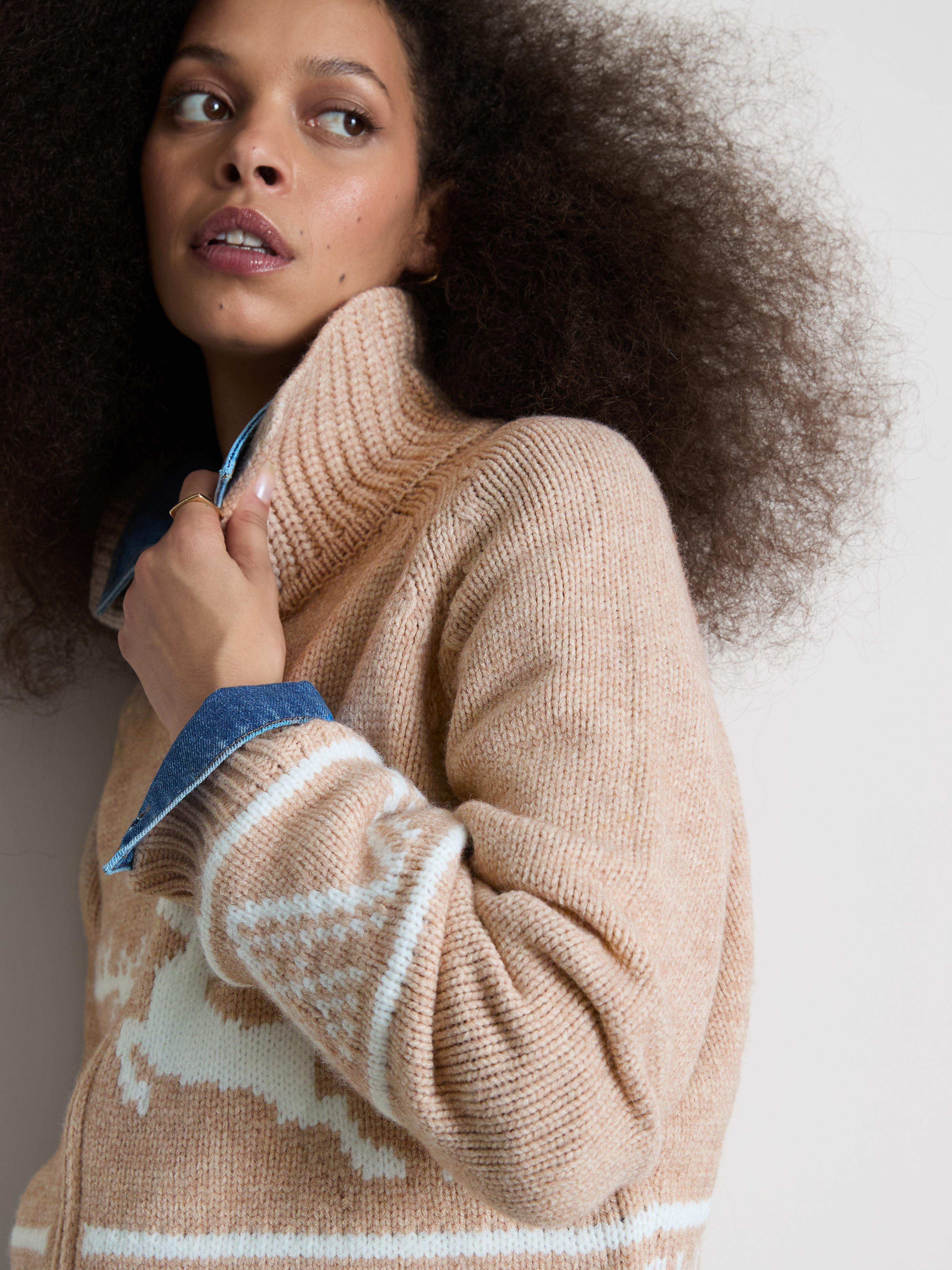 Christmas Zip Through Cardigan