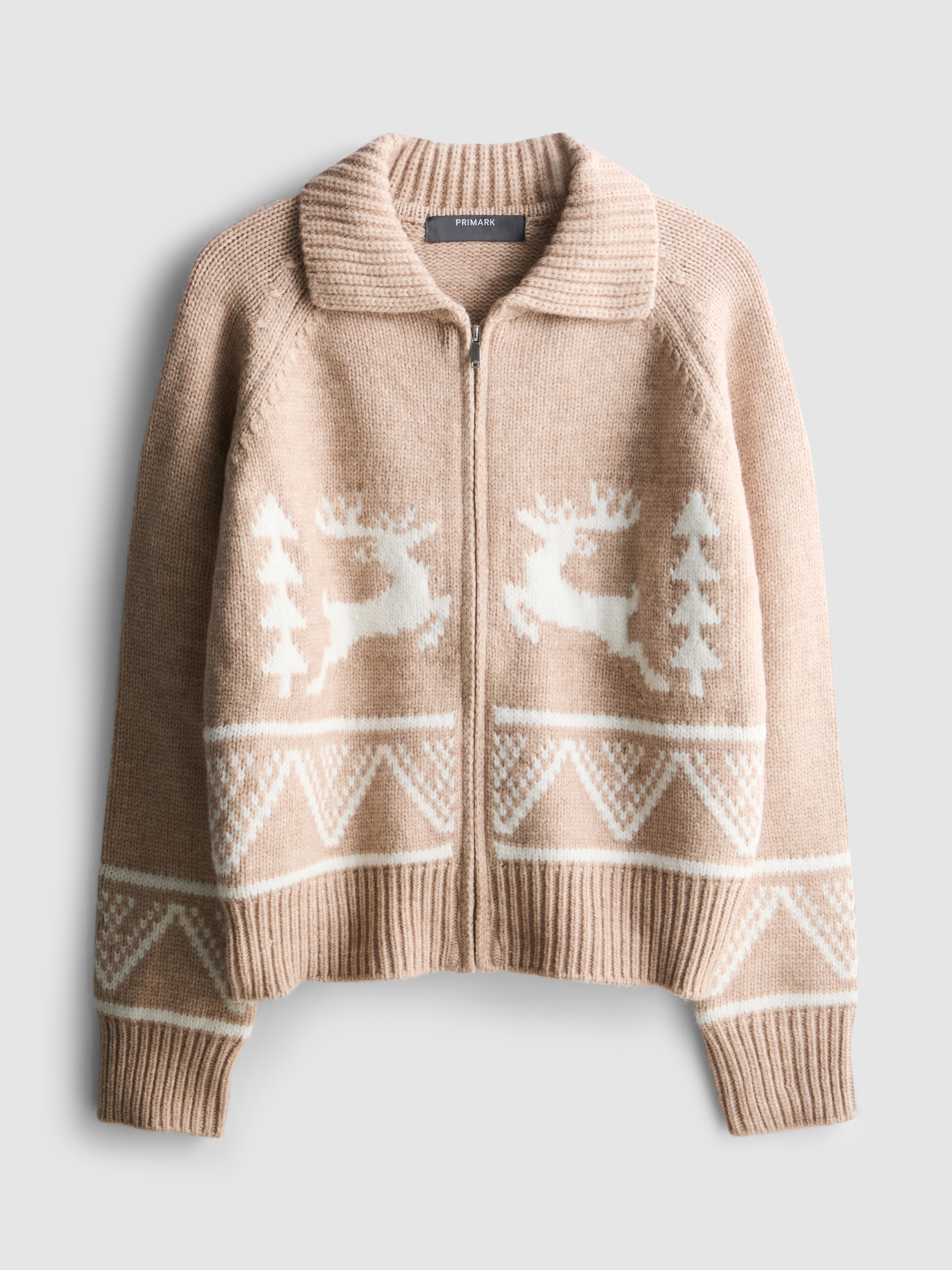 Christmas Zip Through Cardigan