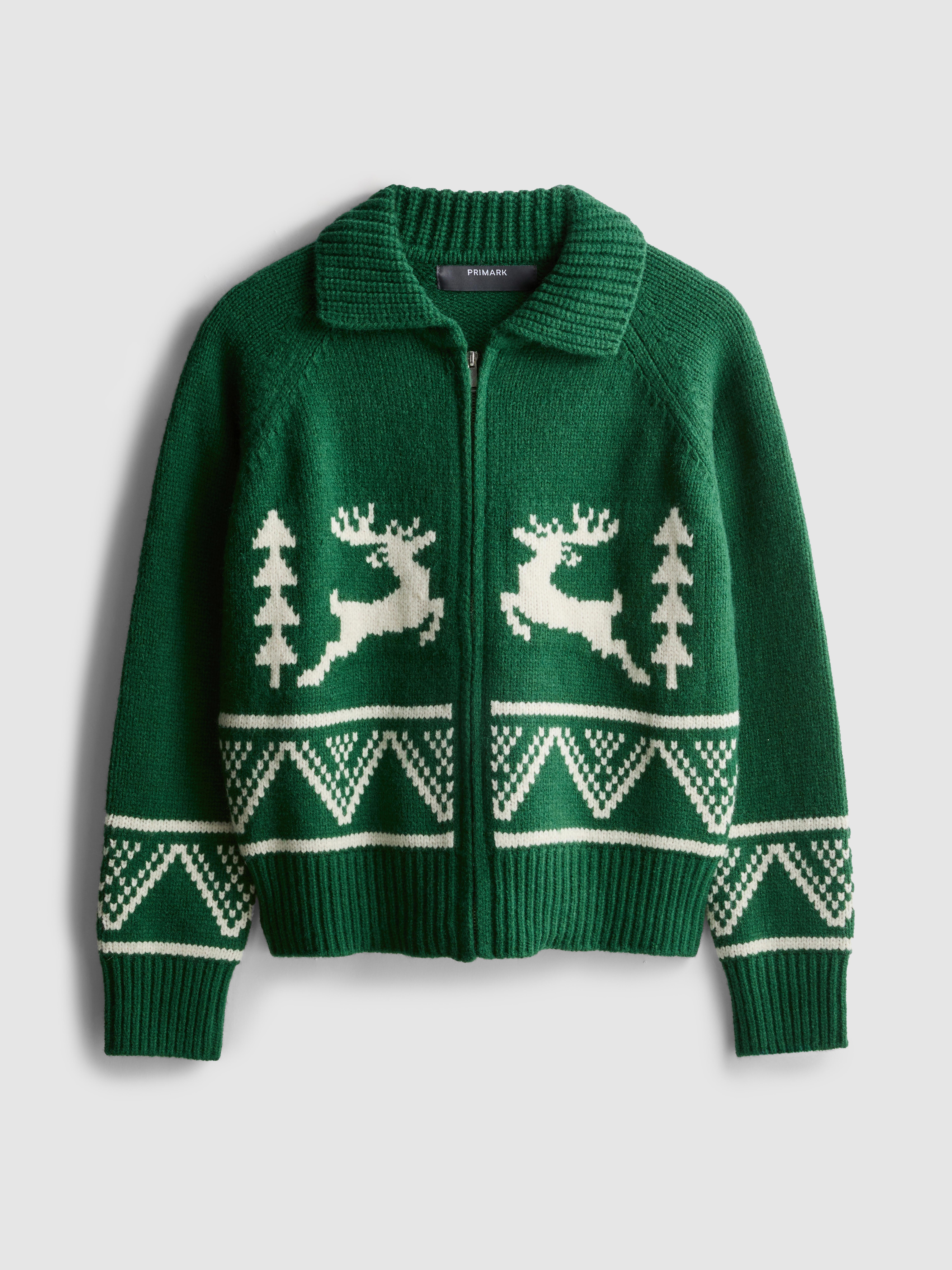 Christmas Zip Through Cardigan