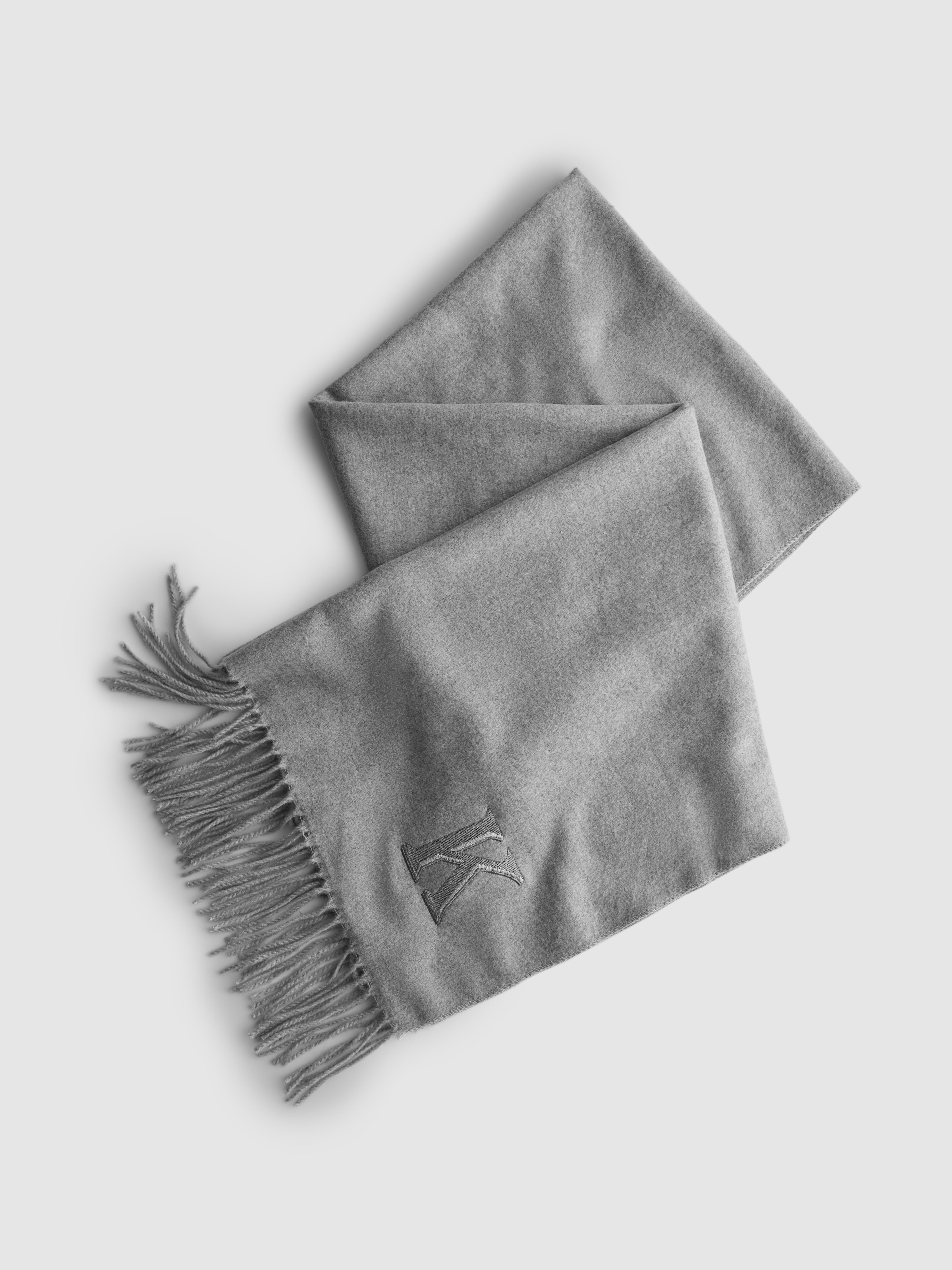Woven Tassel Initial Scarf
