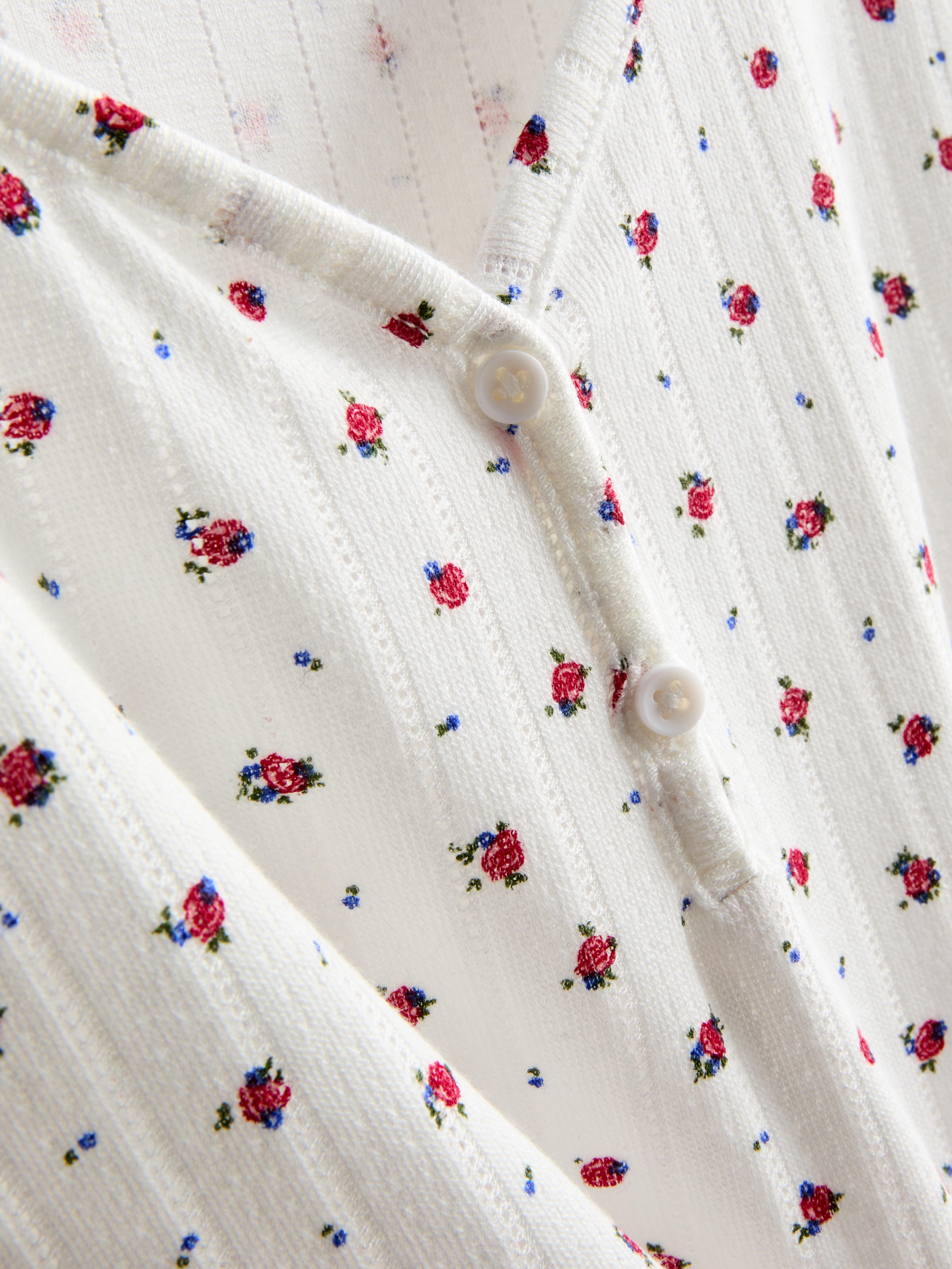 Women's Multi Printed Pointelle Pajama Tank Top