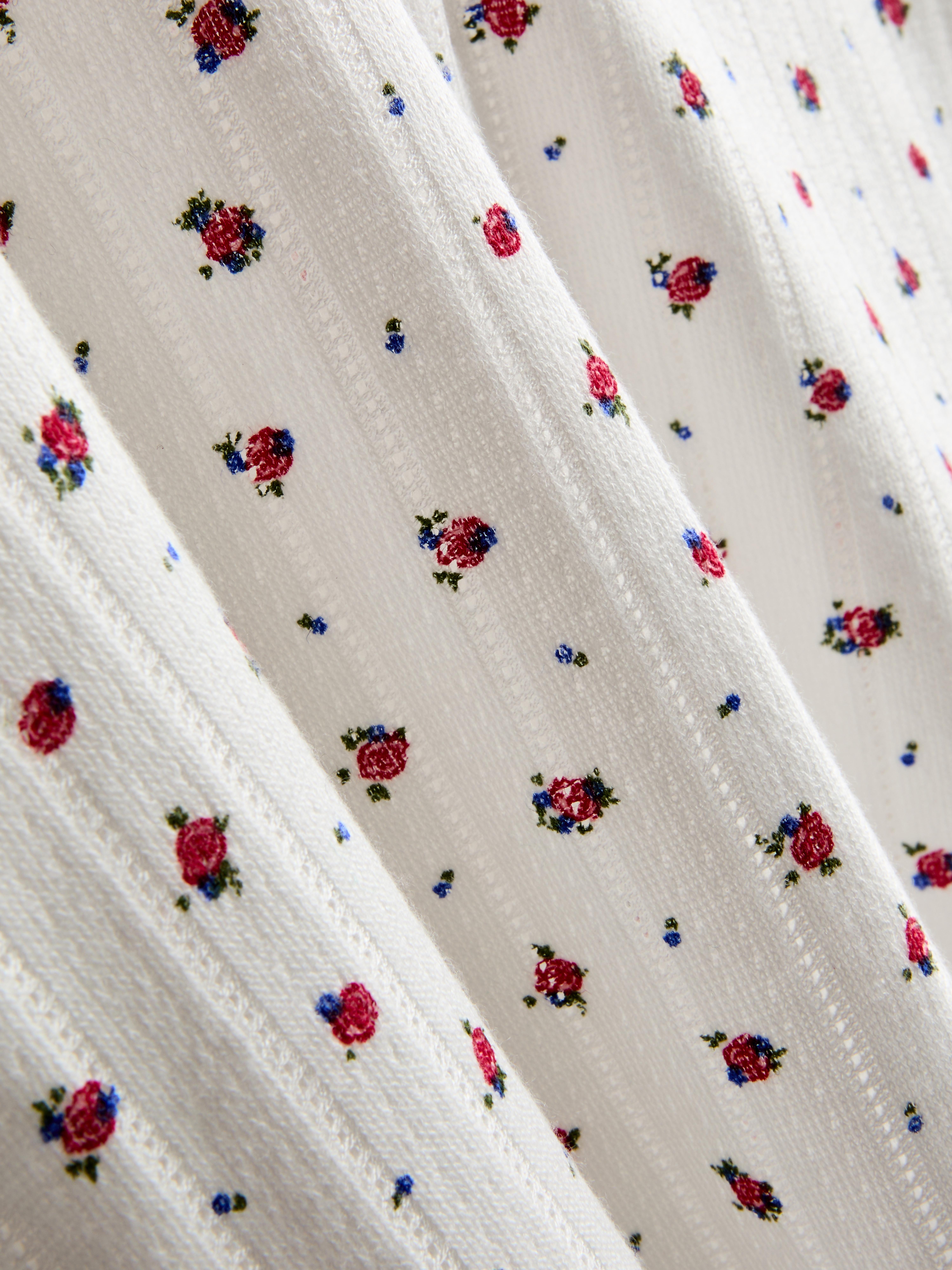 Women's Multi Printed Pointelle Pajama Tank Top