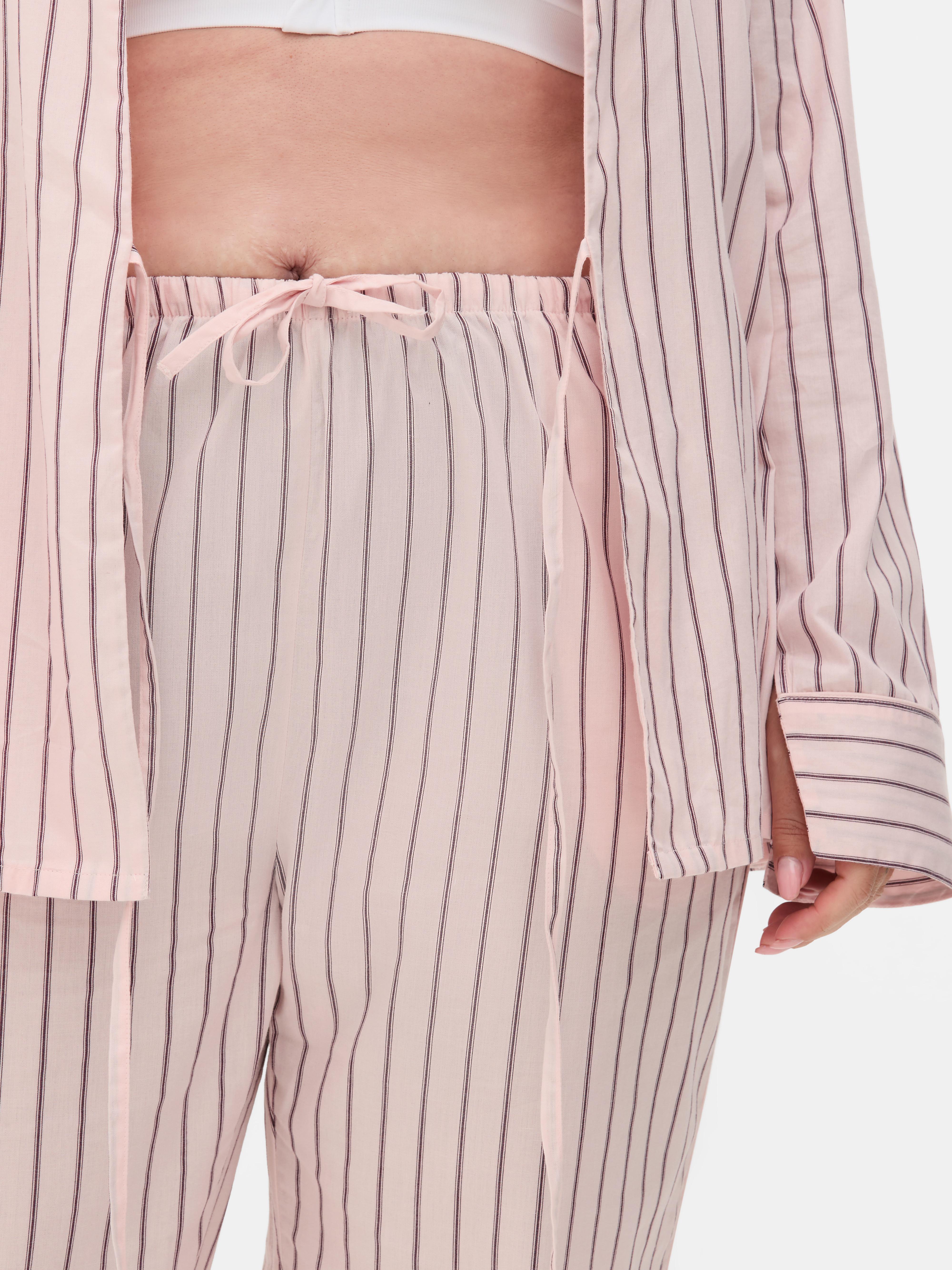 Woven Striped Pyjama Bottoms