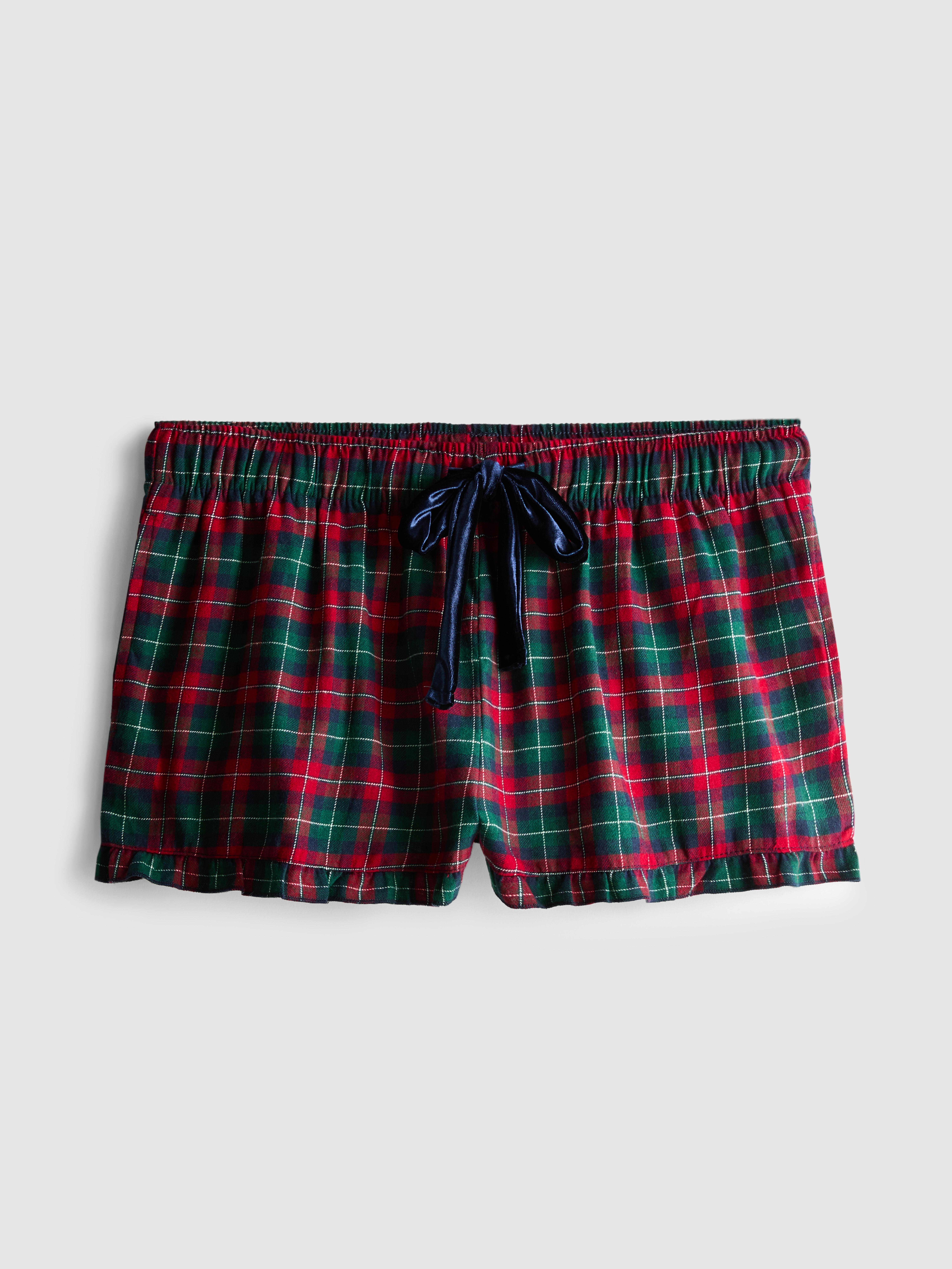 Flannel Bow Pyjama Shorts