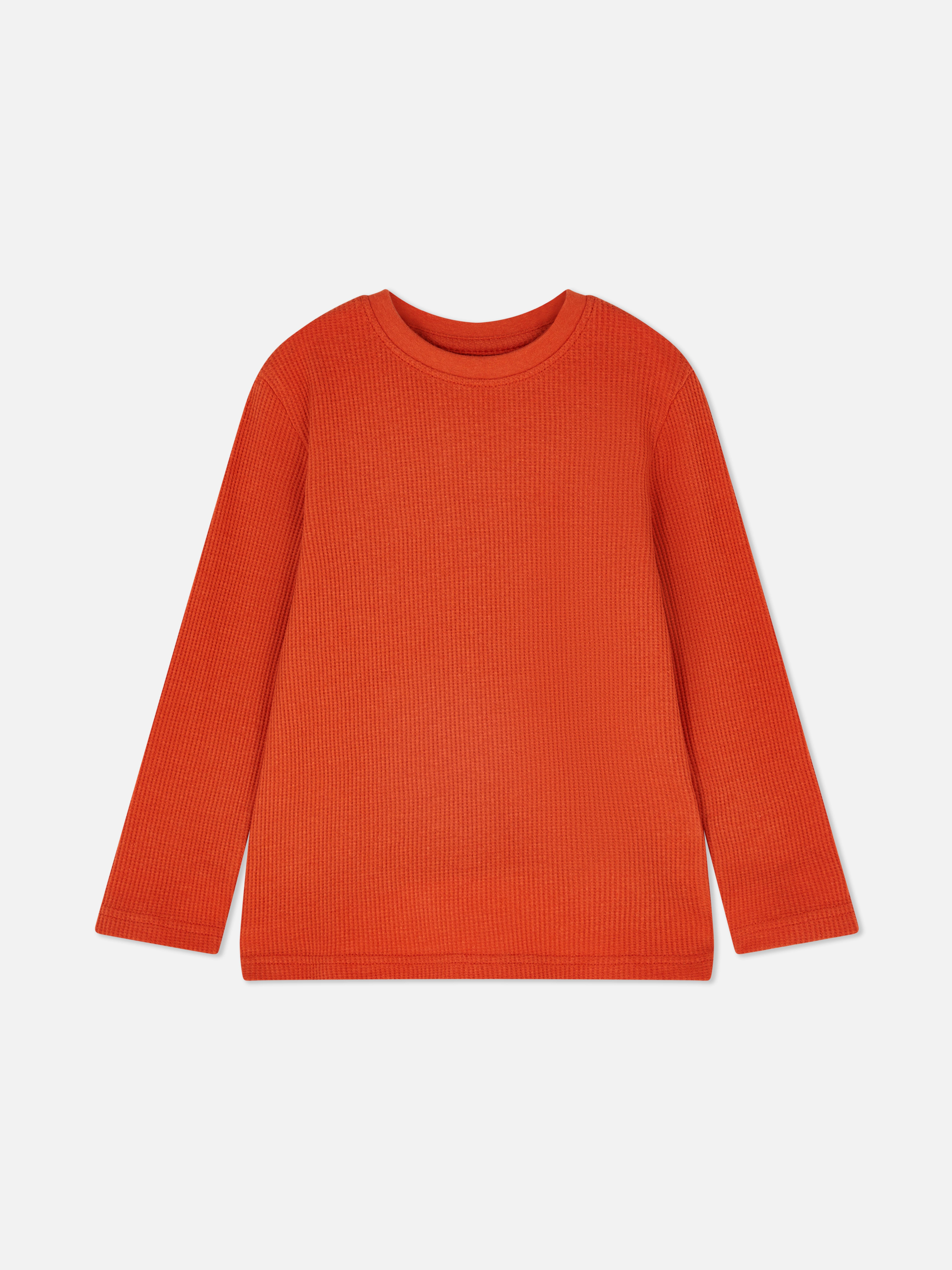 1.5-8yrs | Waffle Textured Long Sleeve T-Shirt