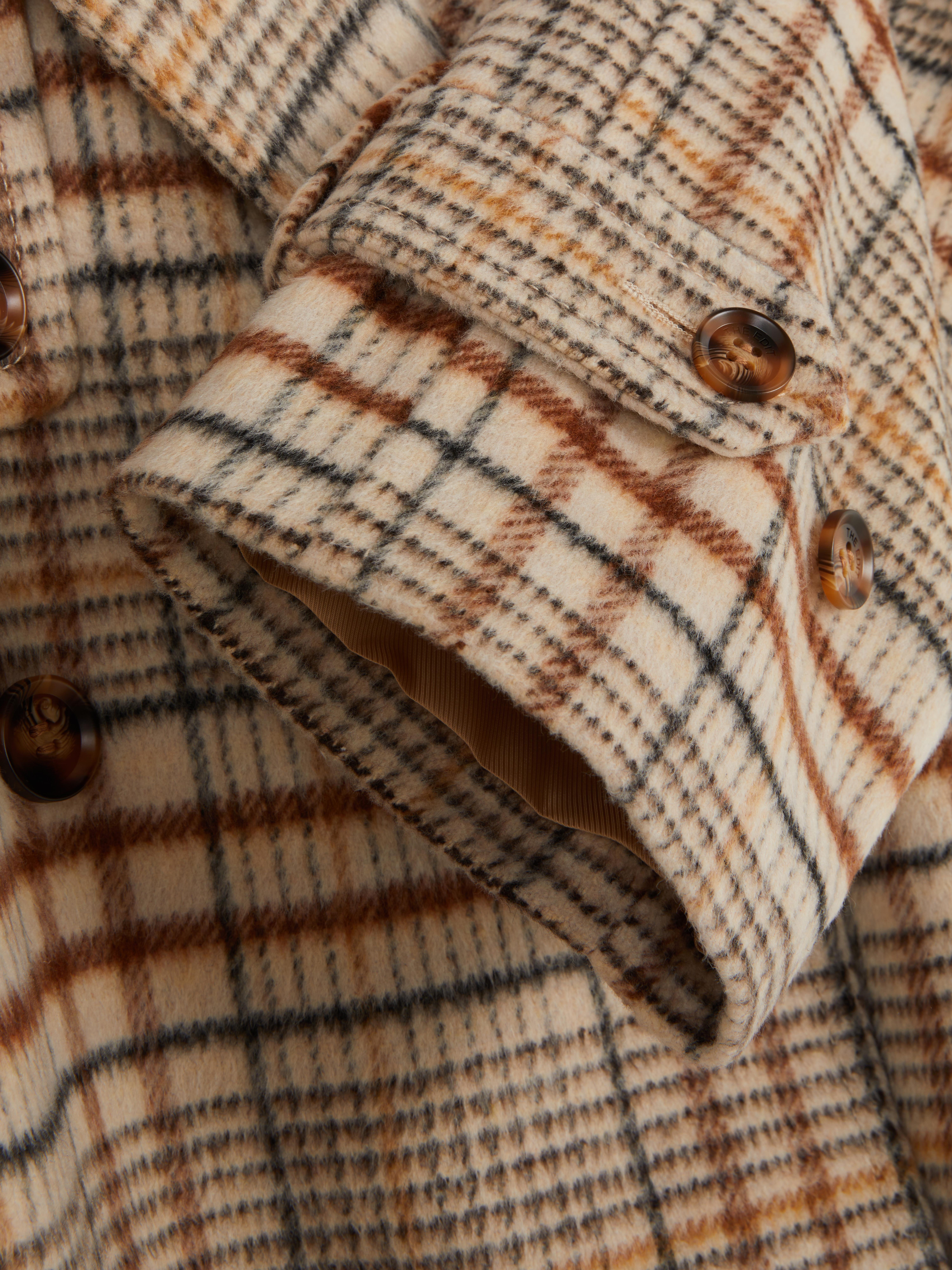 The Edit Double Breasted Check Coat