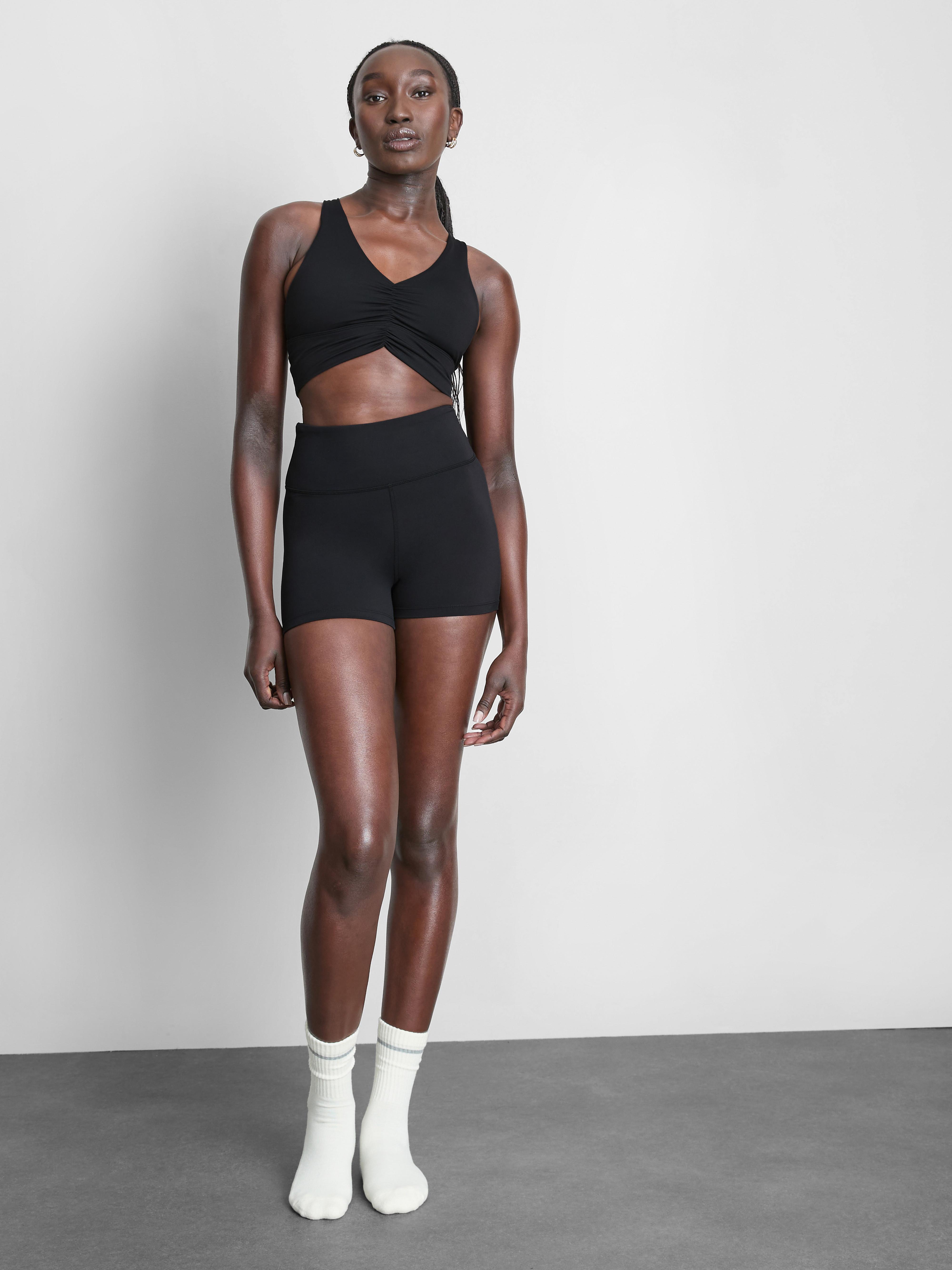 Ultrazachte korte top met gerimpelde details