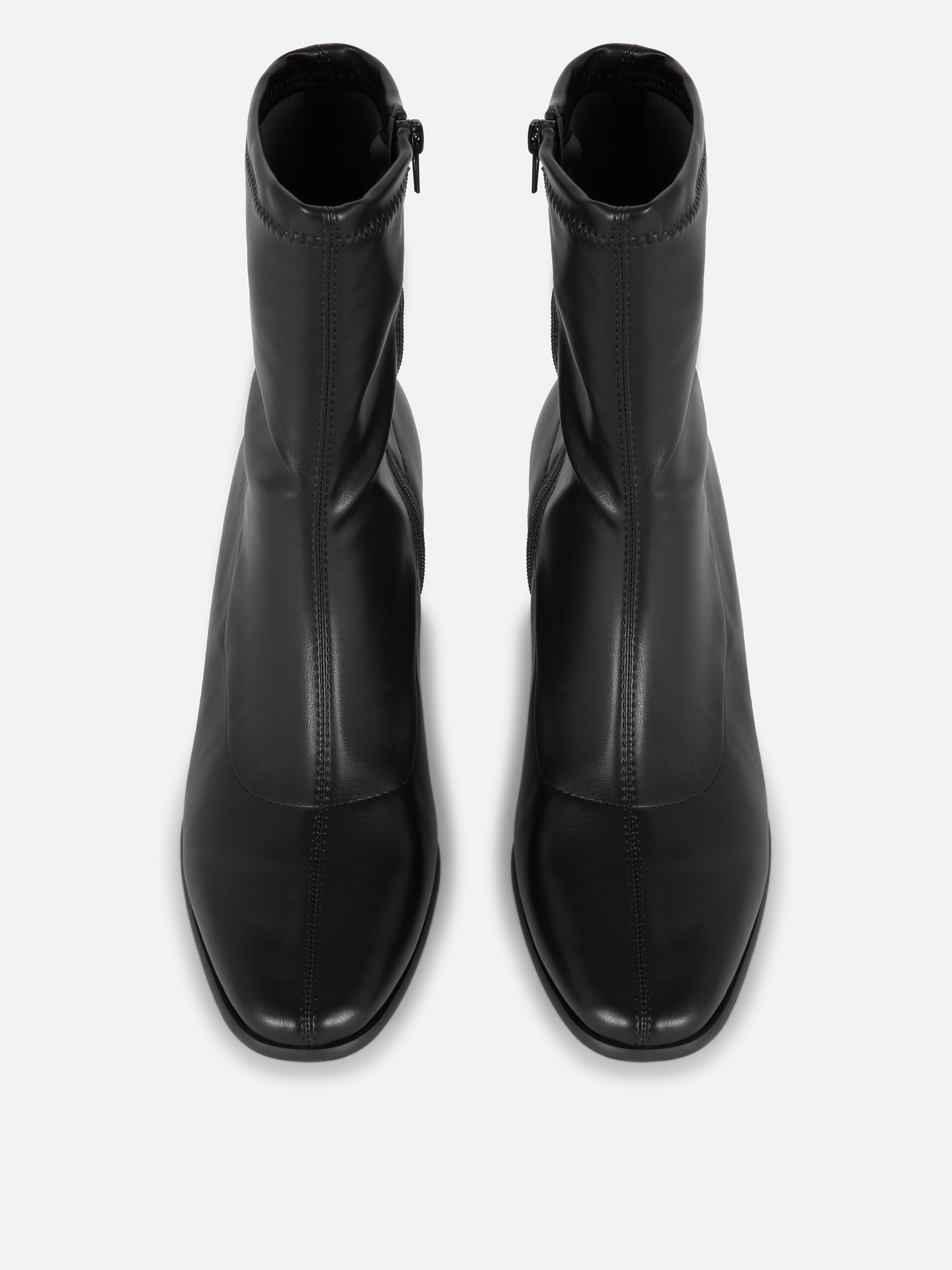 Bottines stretch à talon bloc