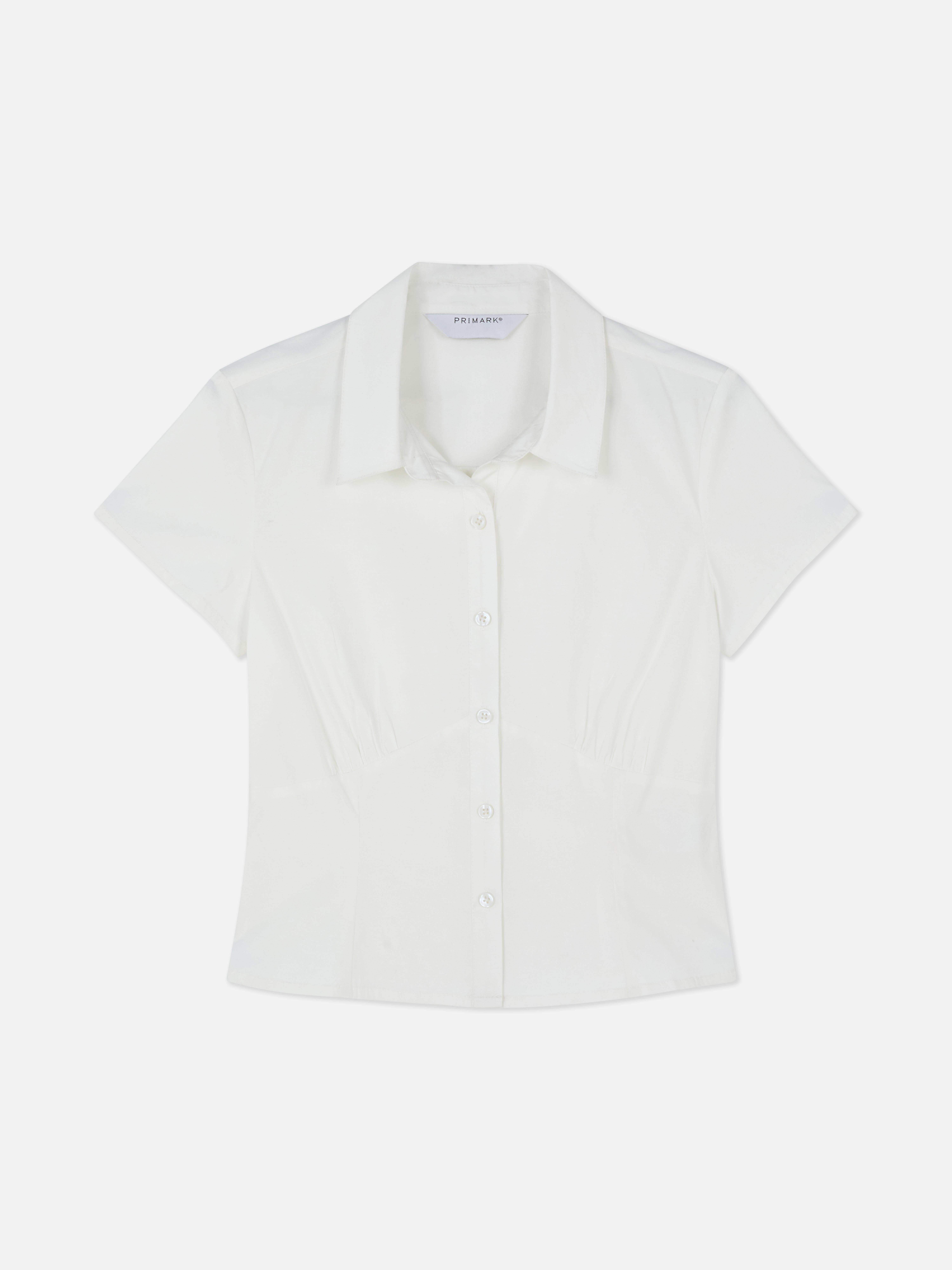 White Blouse Pleat — Essential Fitted Shirt