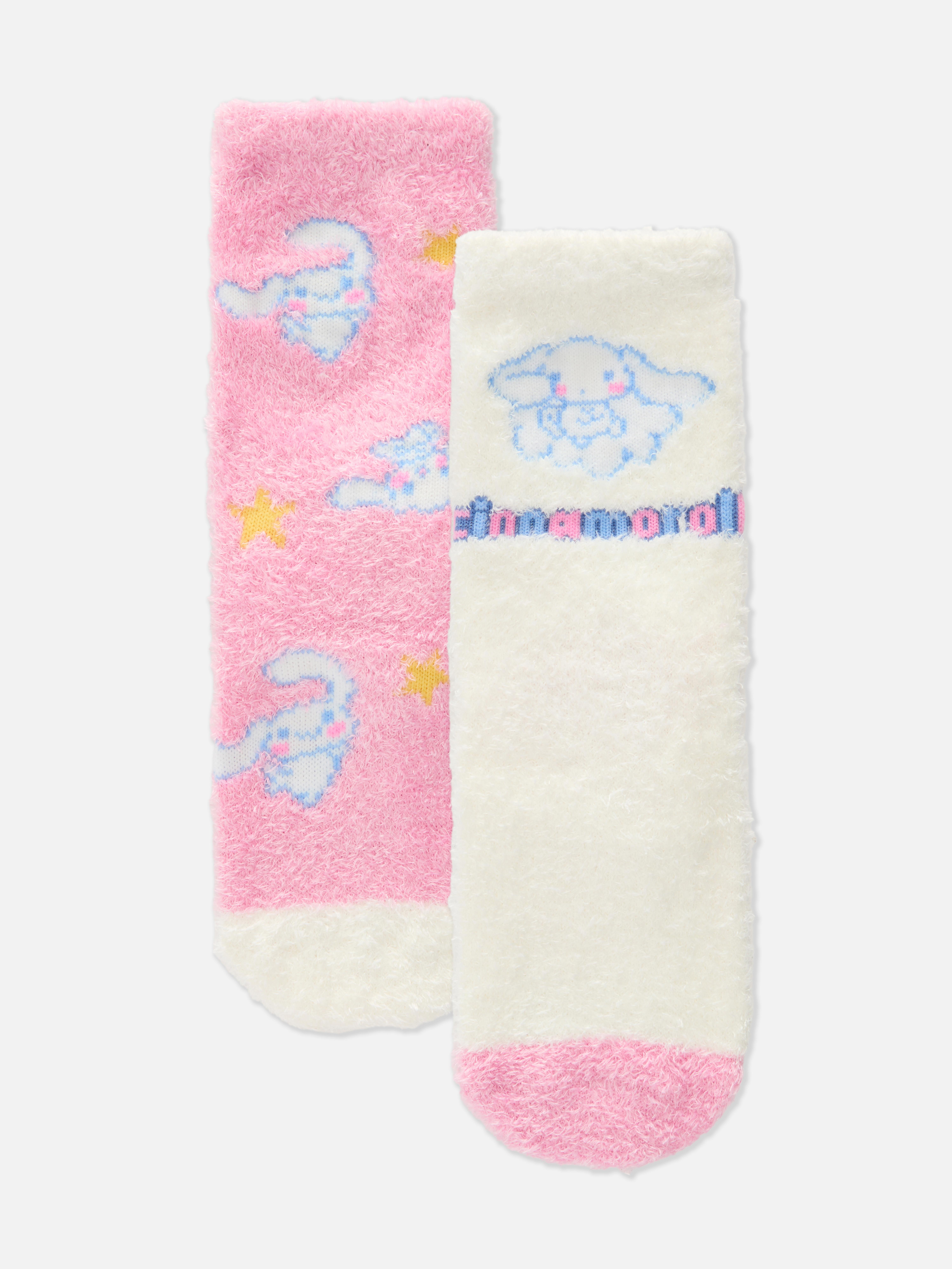 2pk Hello Kitty Cinnamoroll Cozy Socks