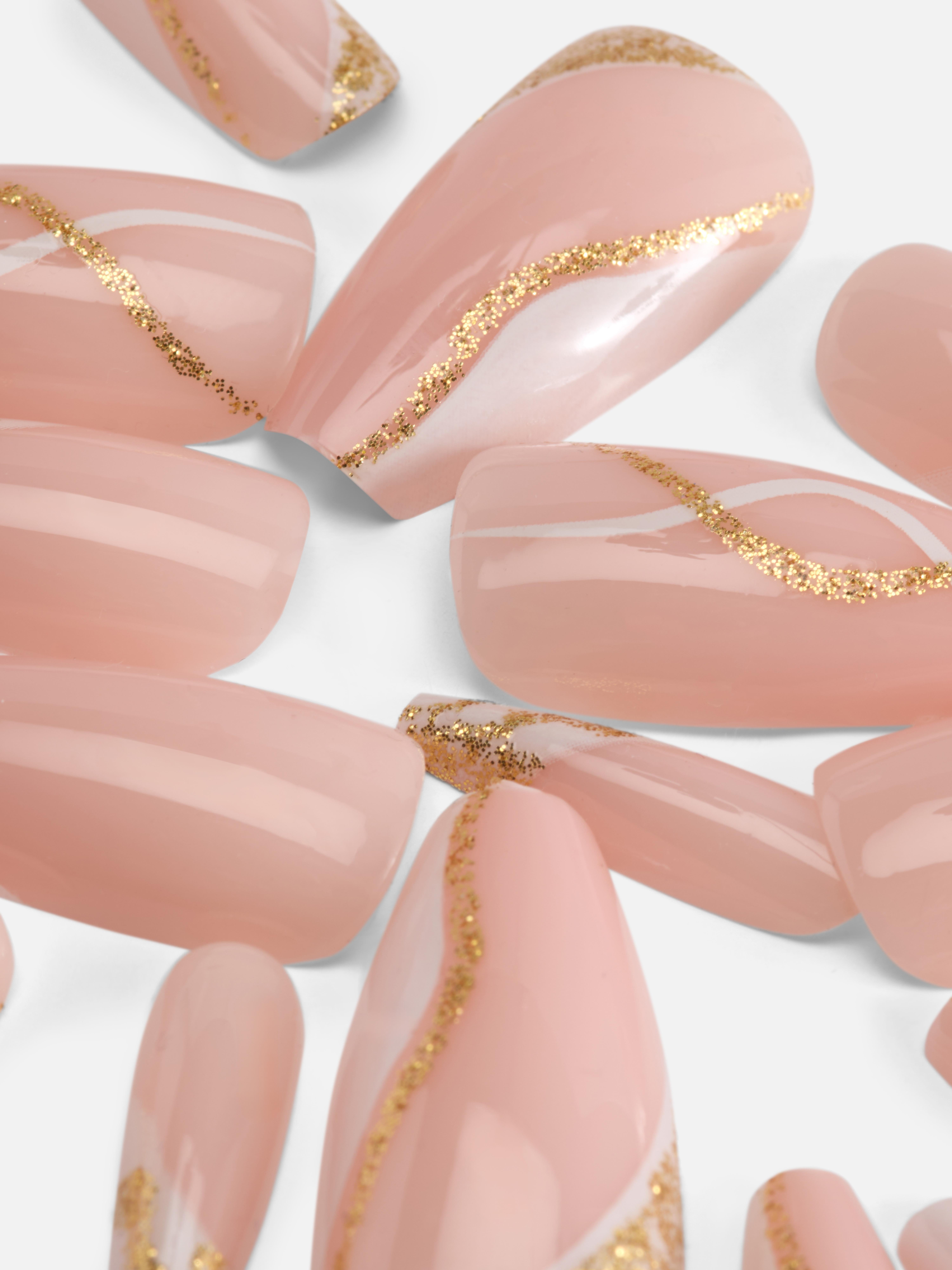 Faux ongles brillants stiletto PS...