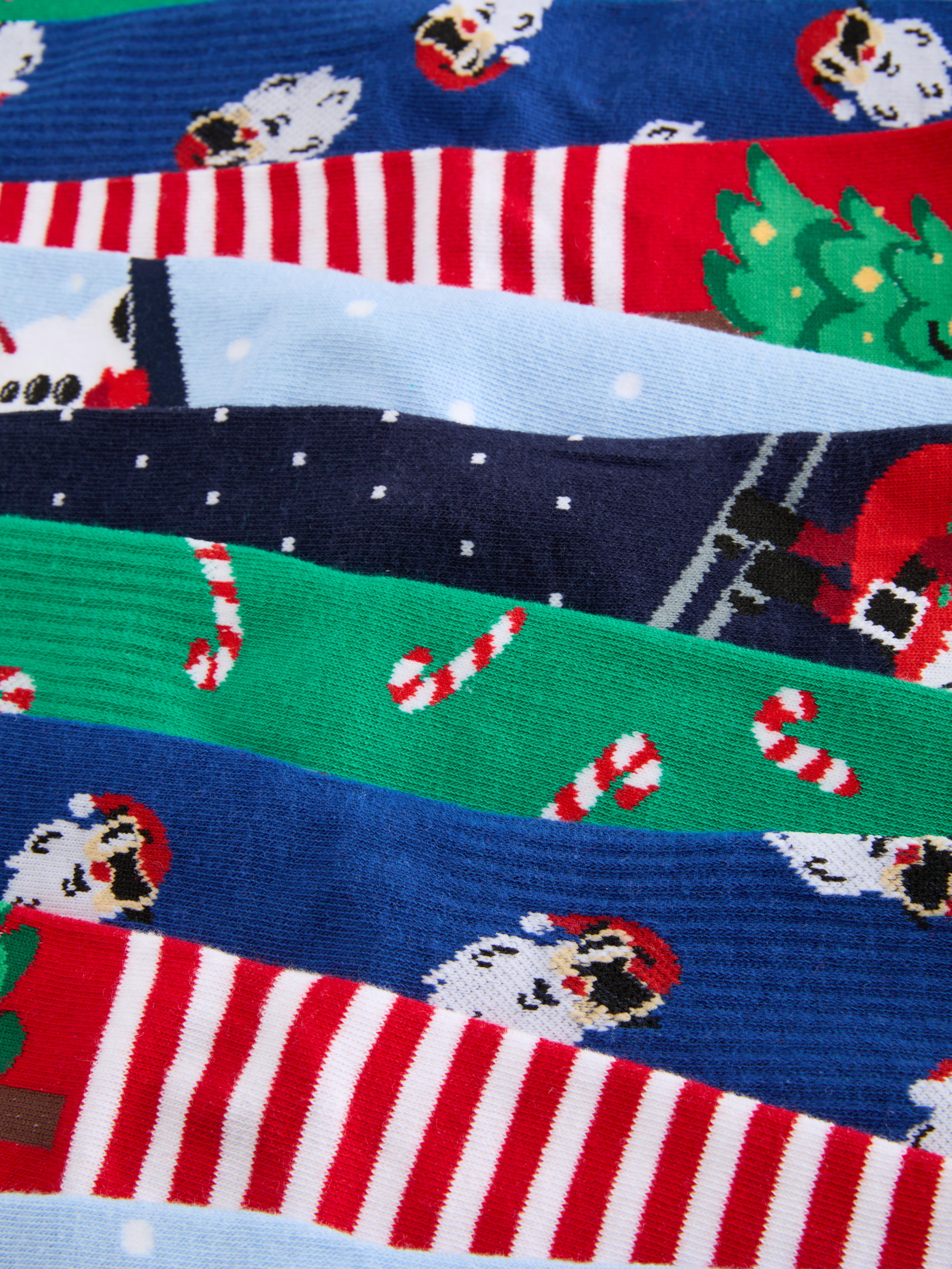 5pk Christmas Ankle Socks