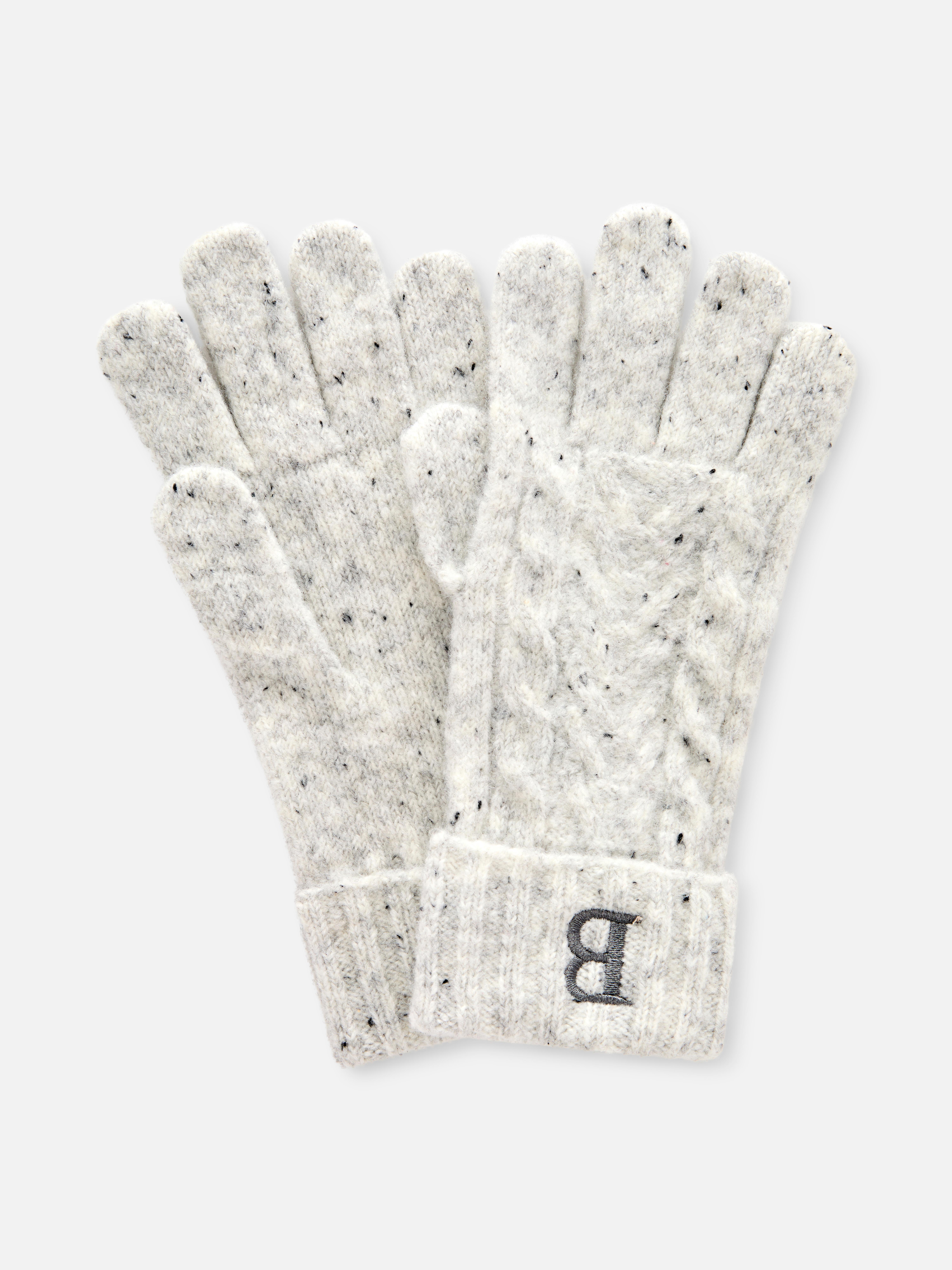 Rita Ora Cable Knit Initial Gloves