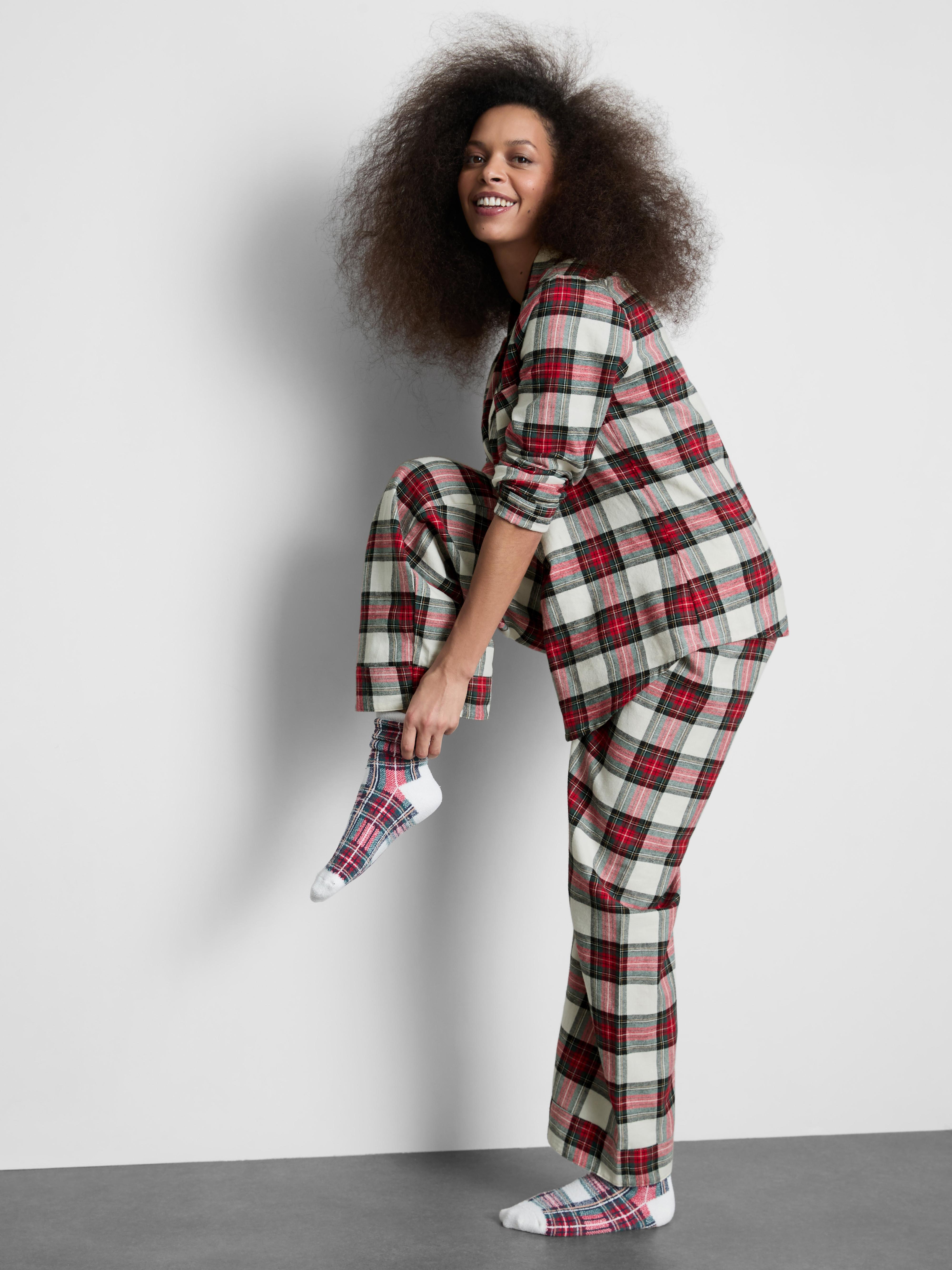 Women's Pure Cotton Check Family Christmas Pyjamas