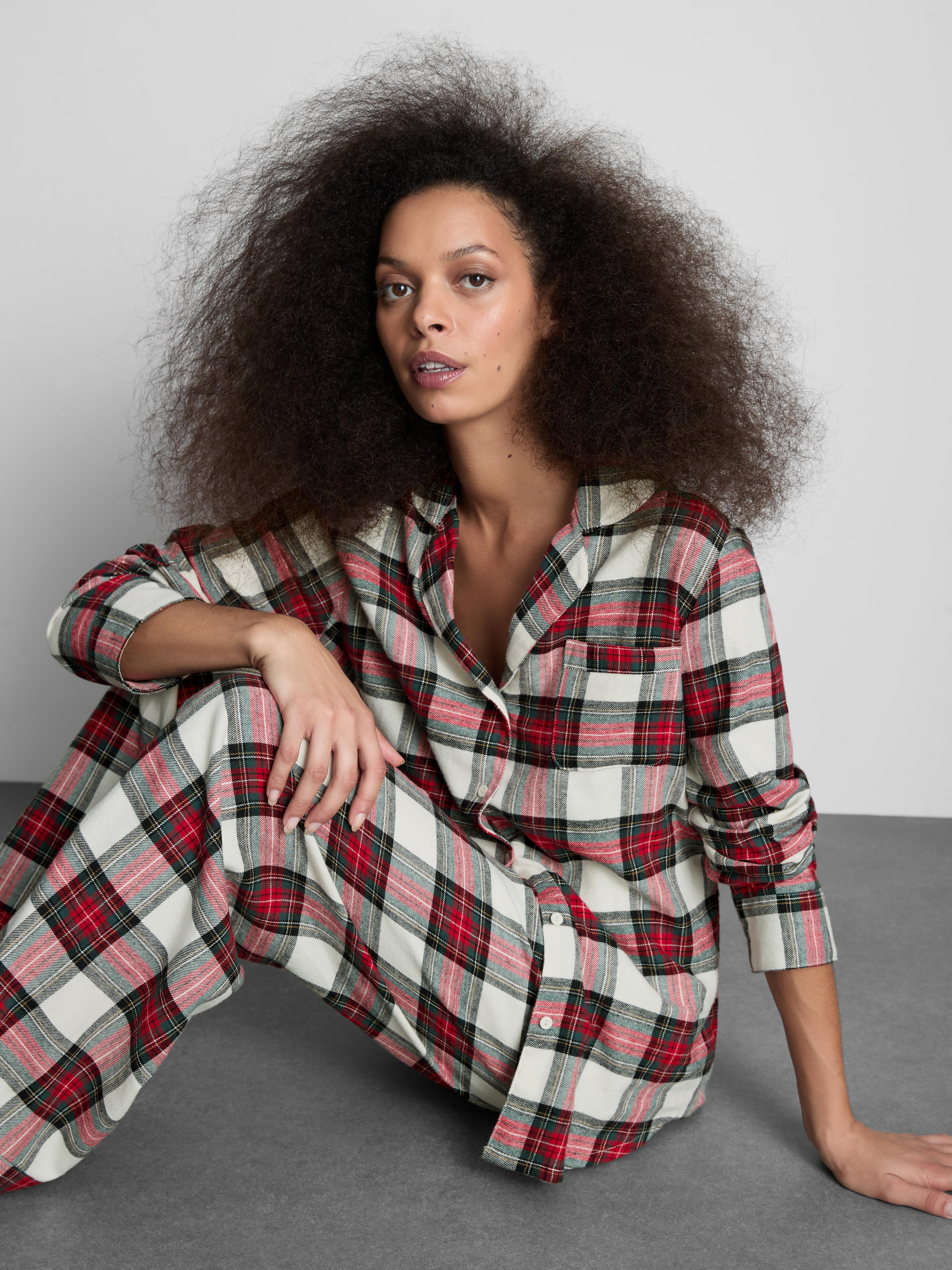 Women's Pure Cotton Check Family Christmas Pyjamas