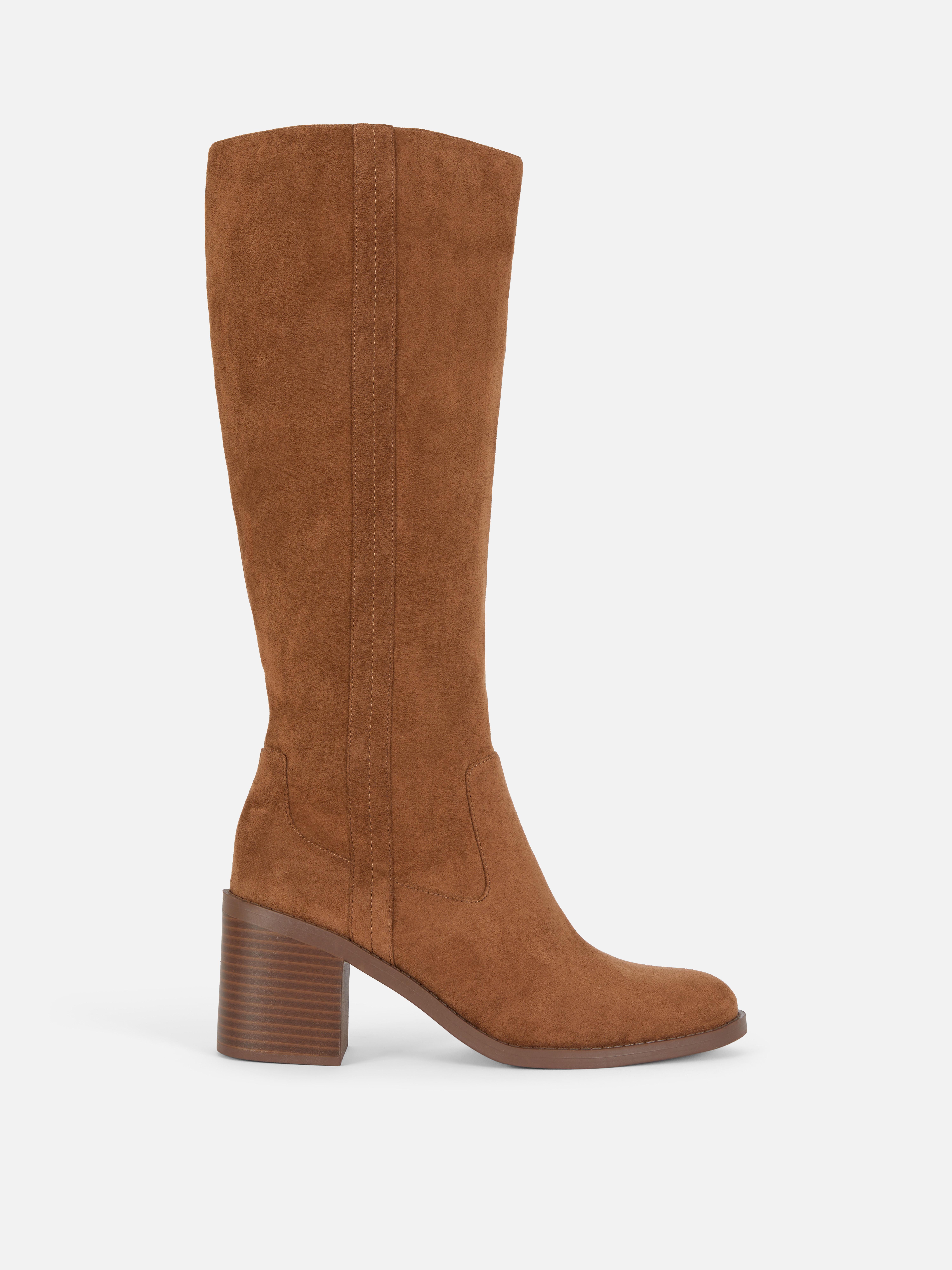 Bottes hauteur genou à talon bloc