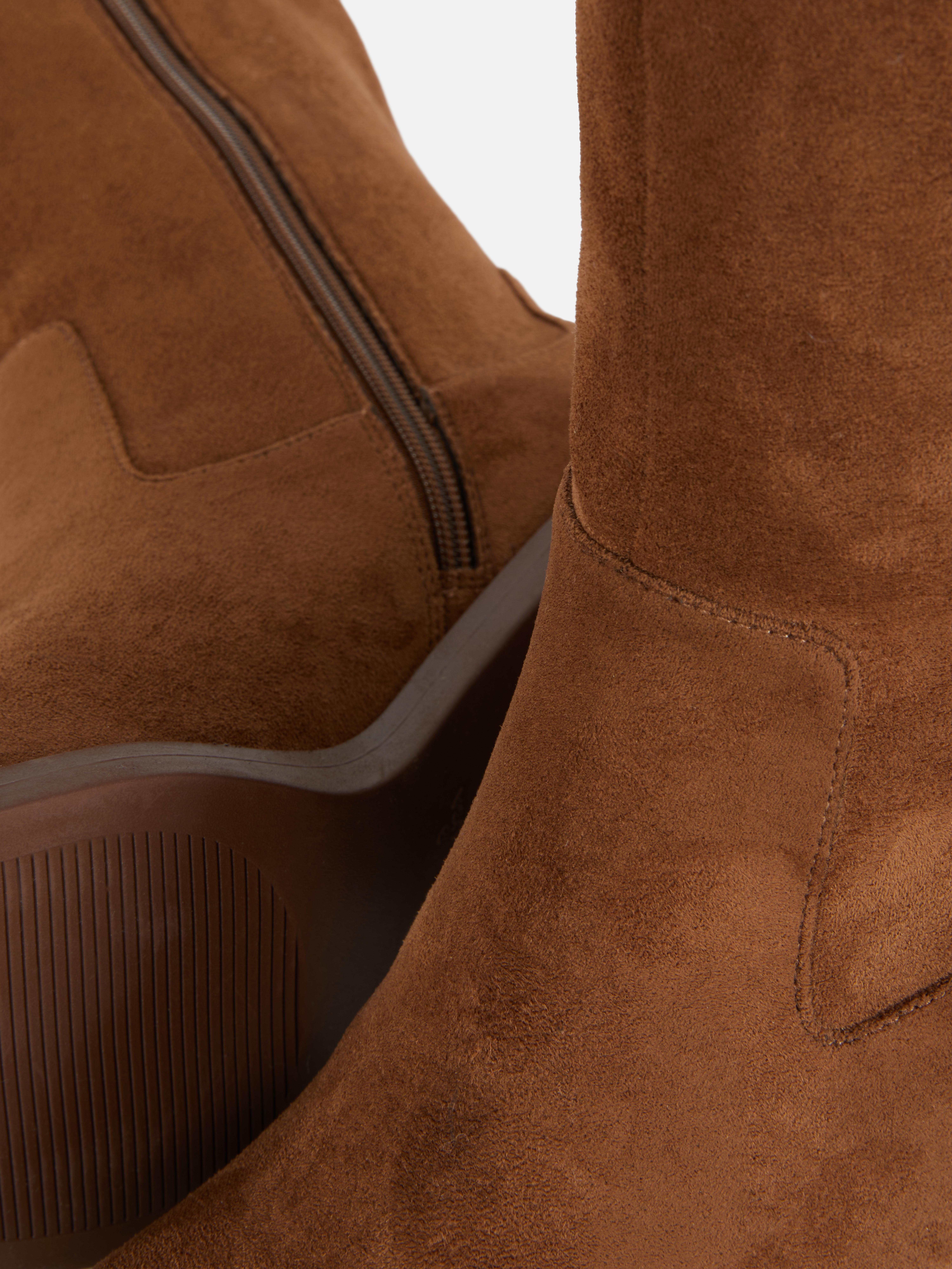 Bottes hauteur genou à talon bloc