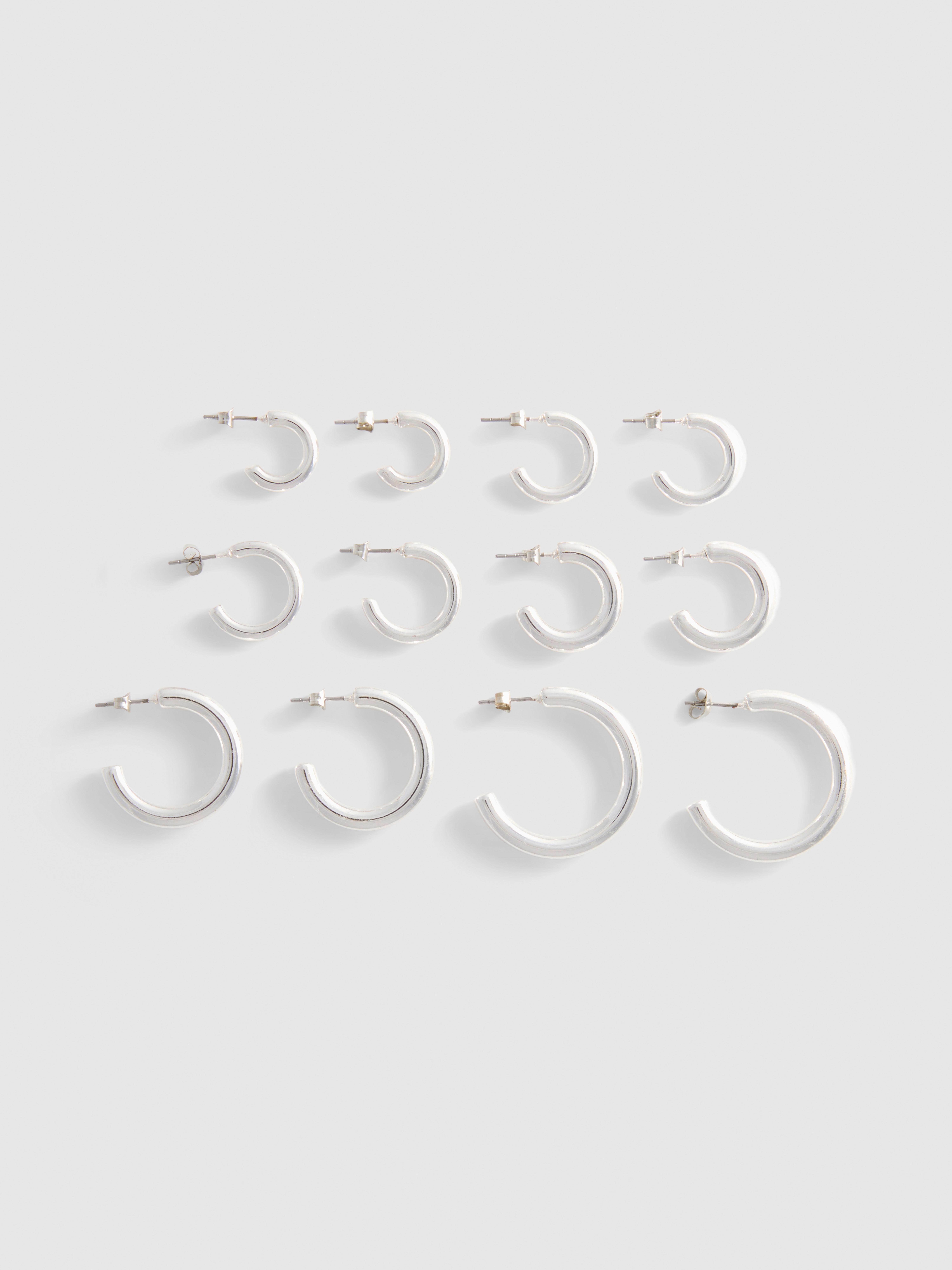 6pk Hoop Earrings