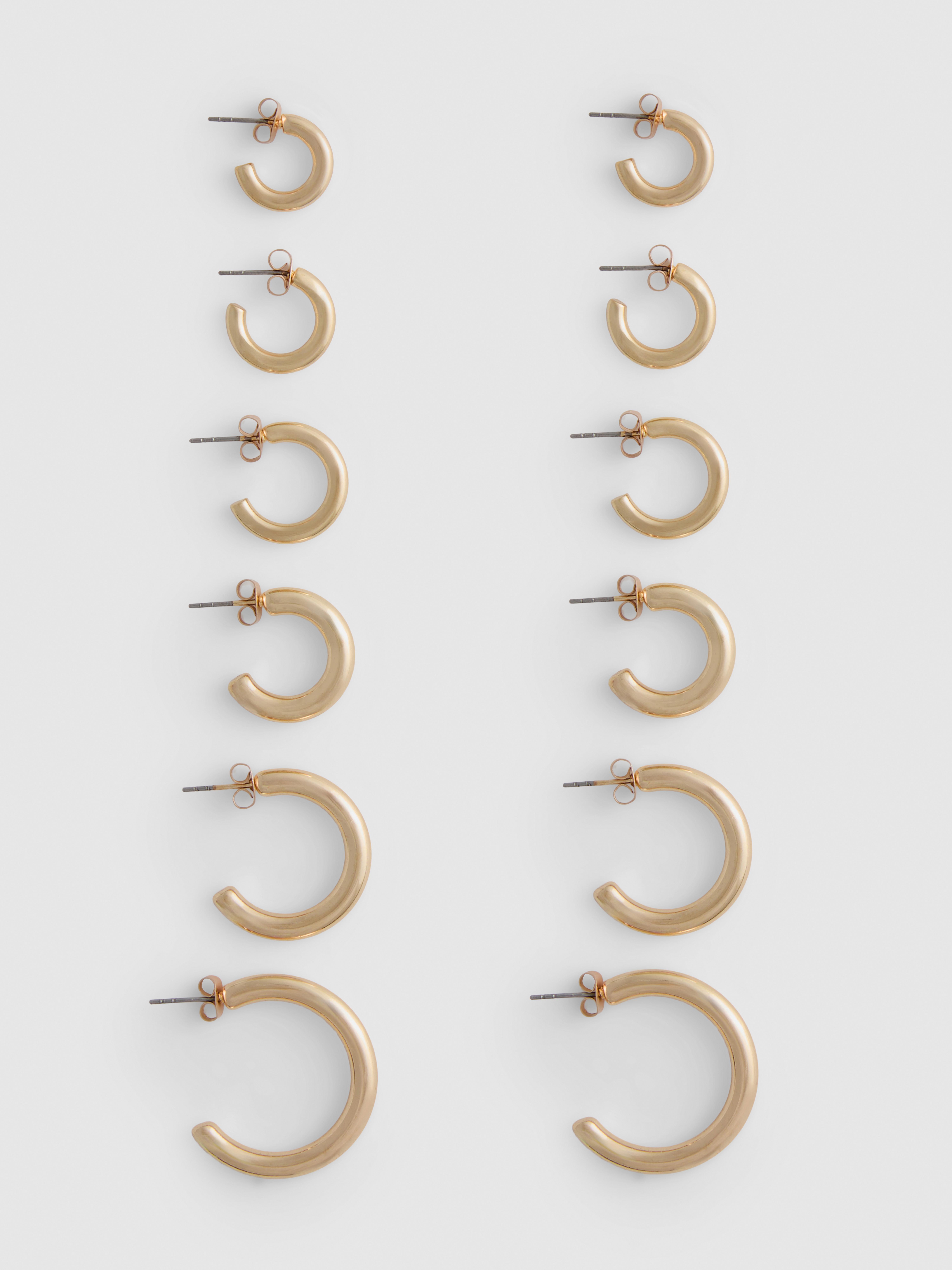 6-Pack Hoop Earrings