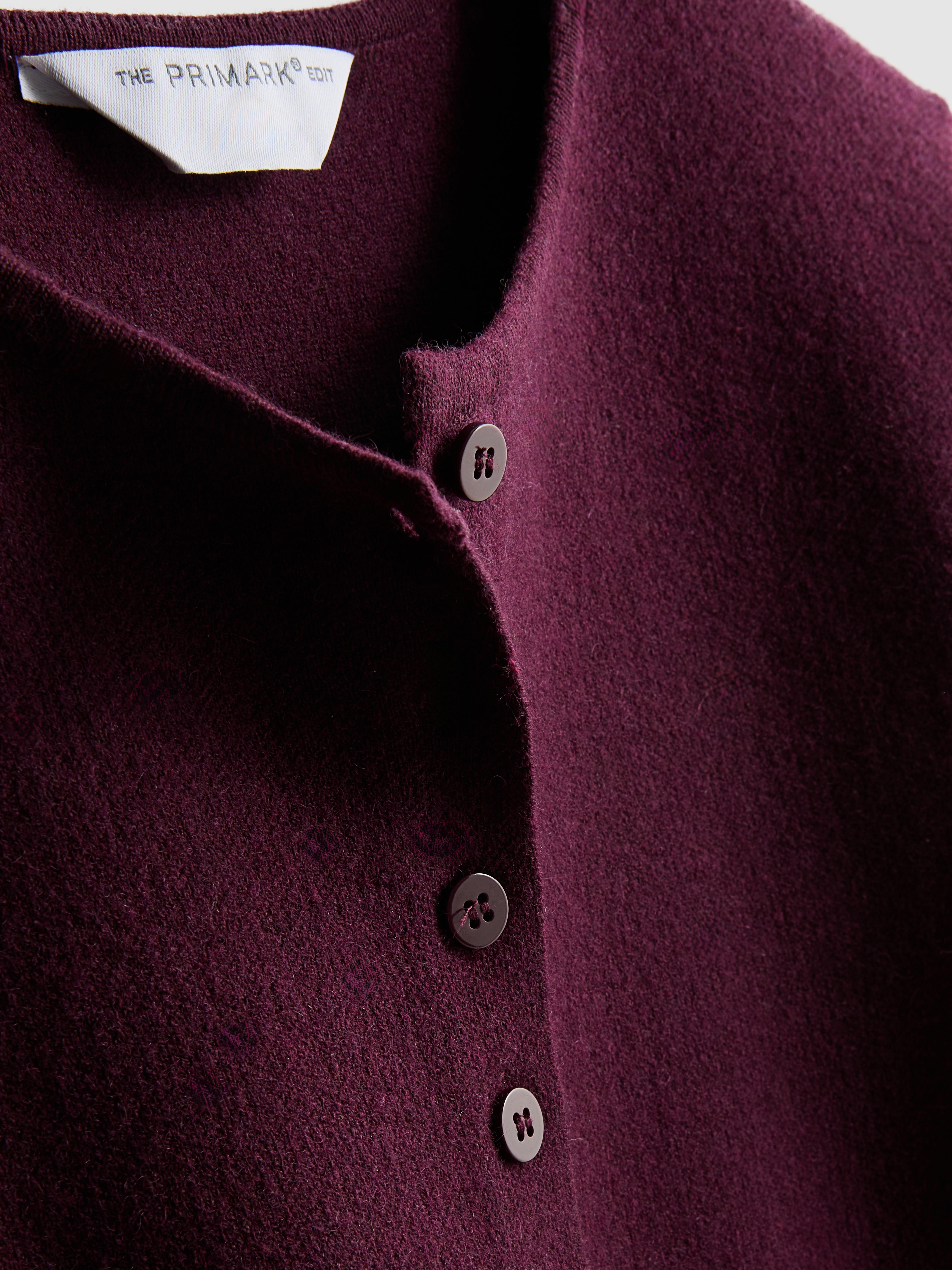 Women's Burgundy The Edit Peplum Cardigan