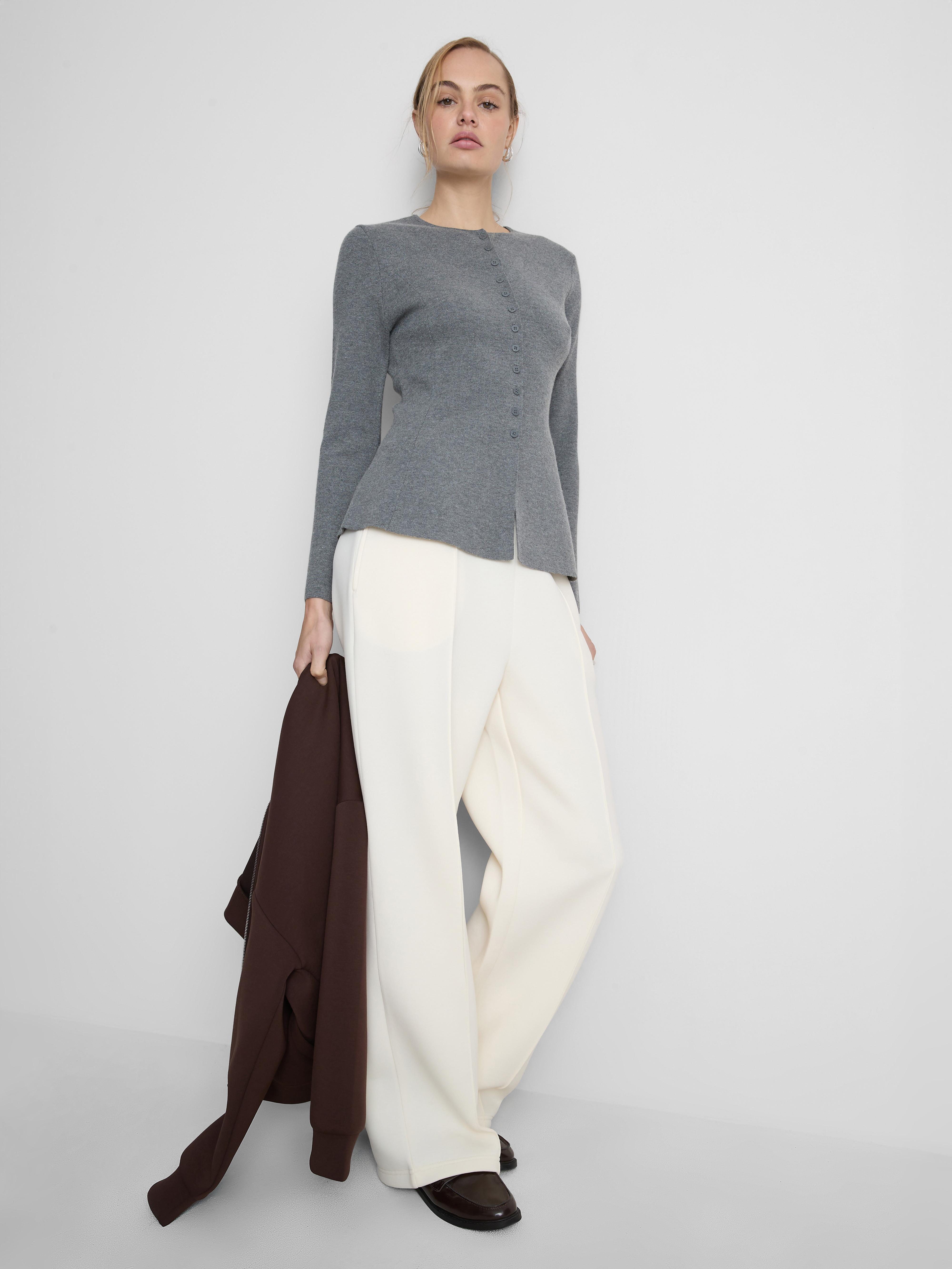 Cardigan con volant The Edit Antracite