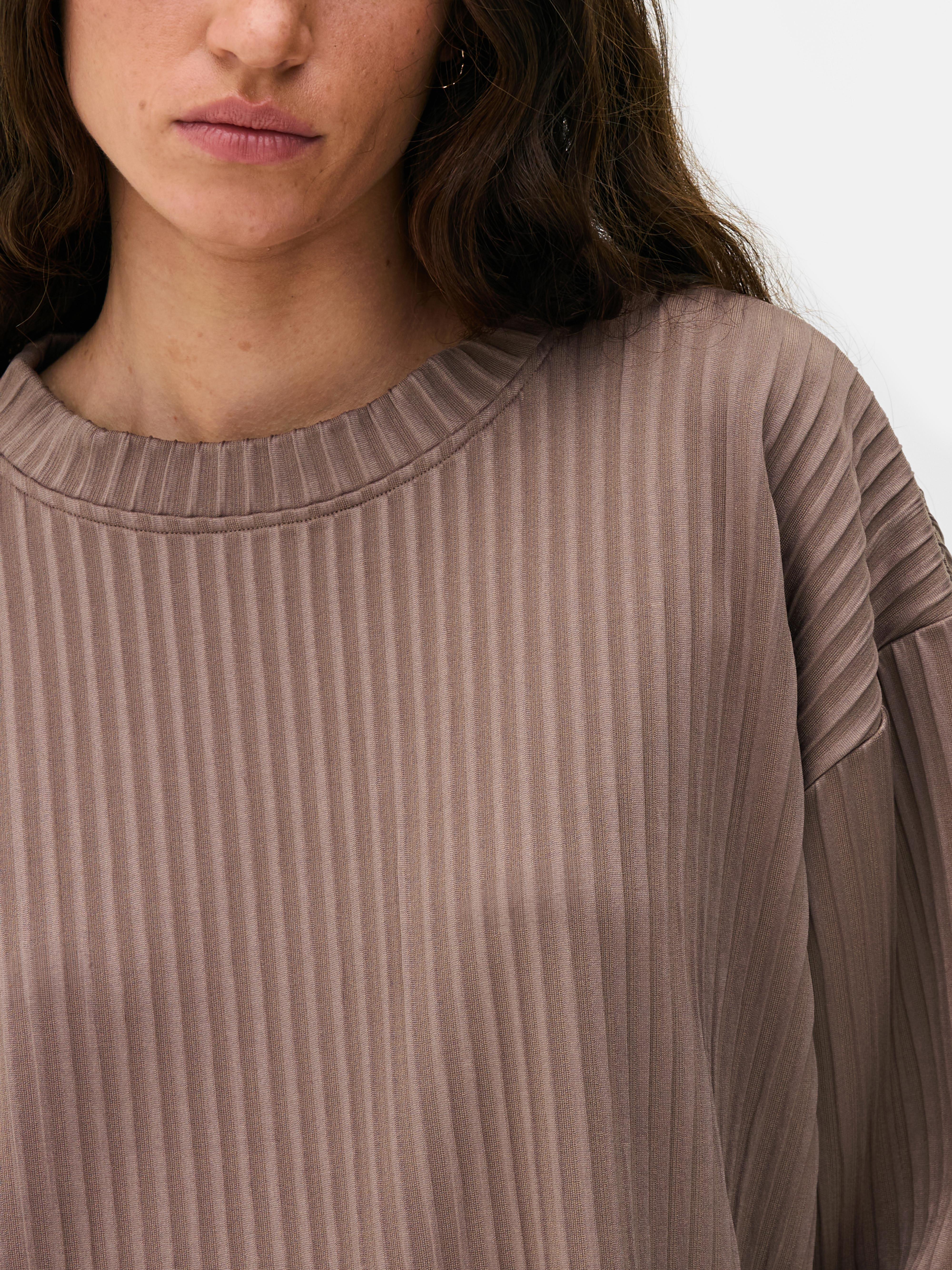 Sweatshirt van ribstof The Edit