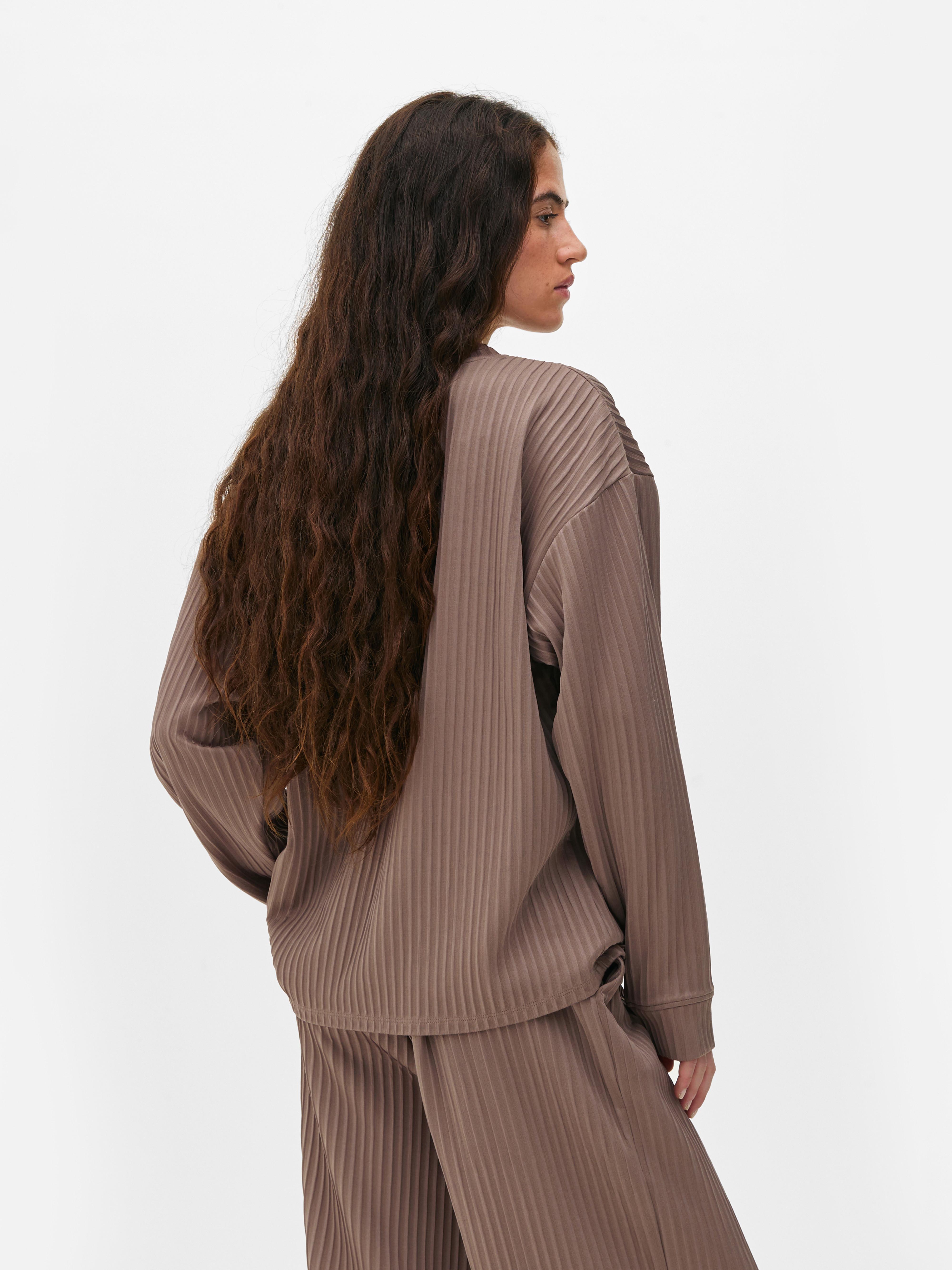 Sweatshirt van ribstof The Edit