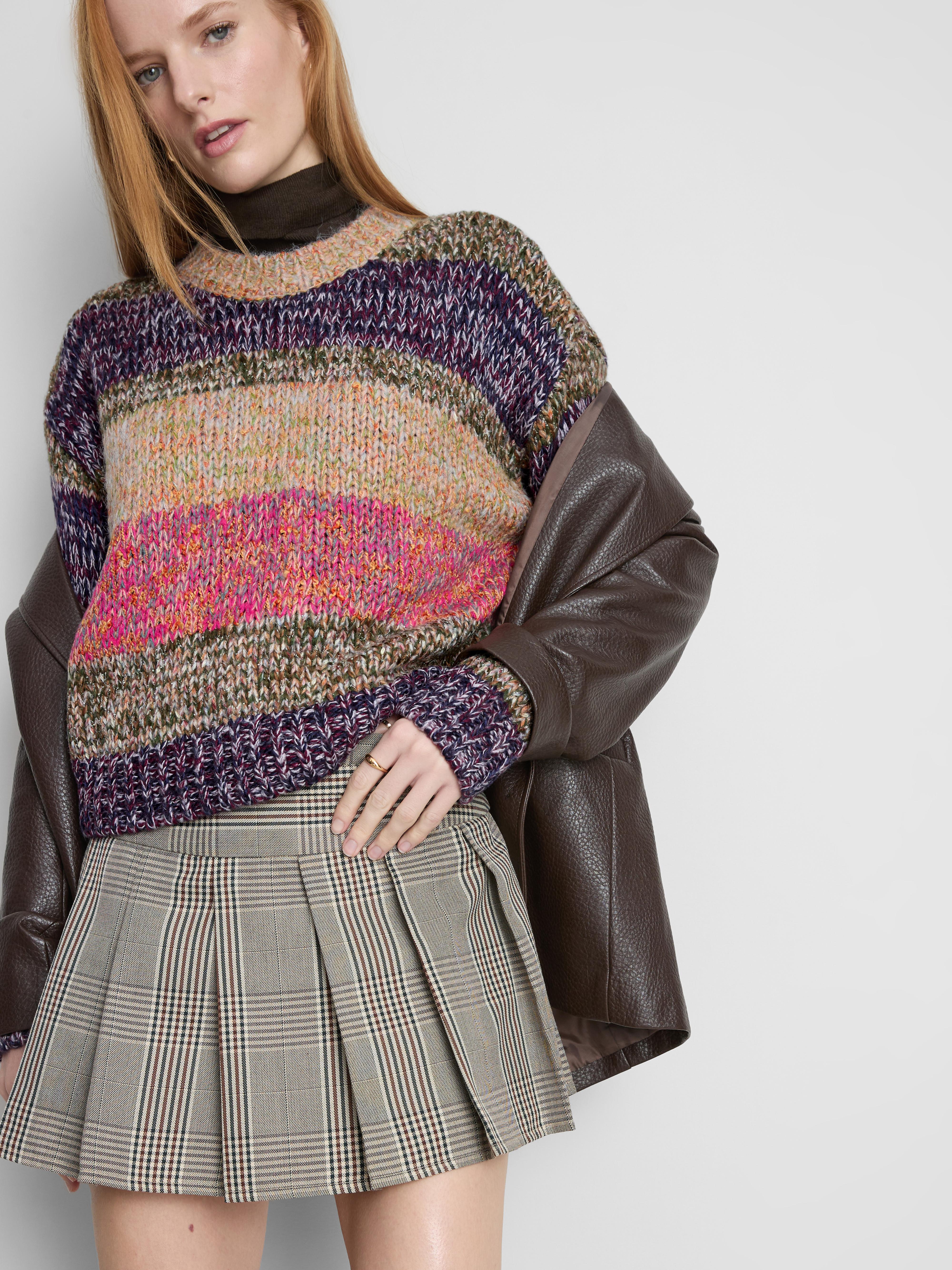 Multi Yarn Round Neck Jumper