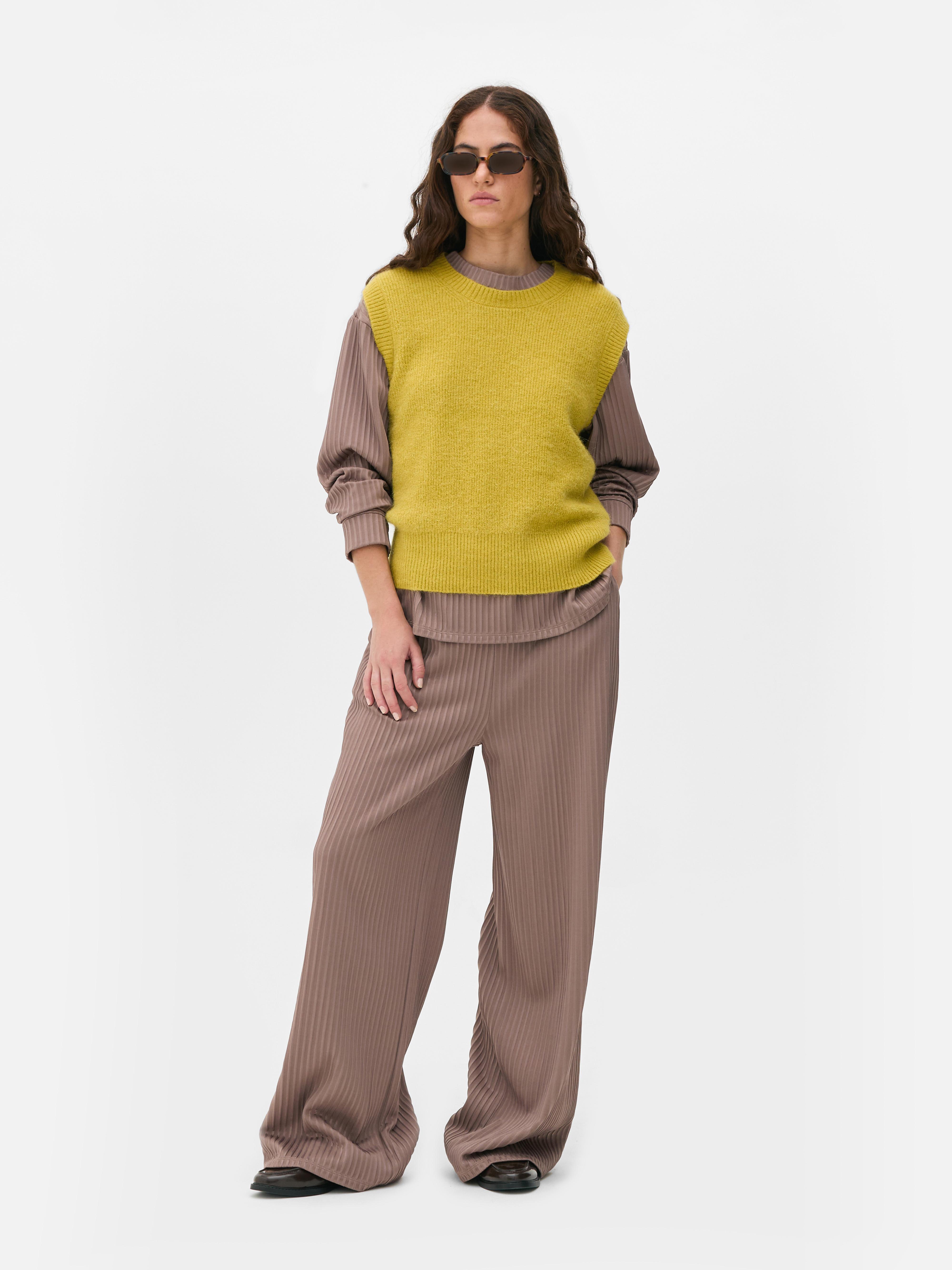 Pantalon large côtelé The Edit