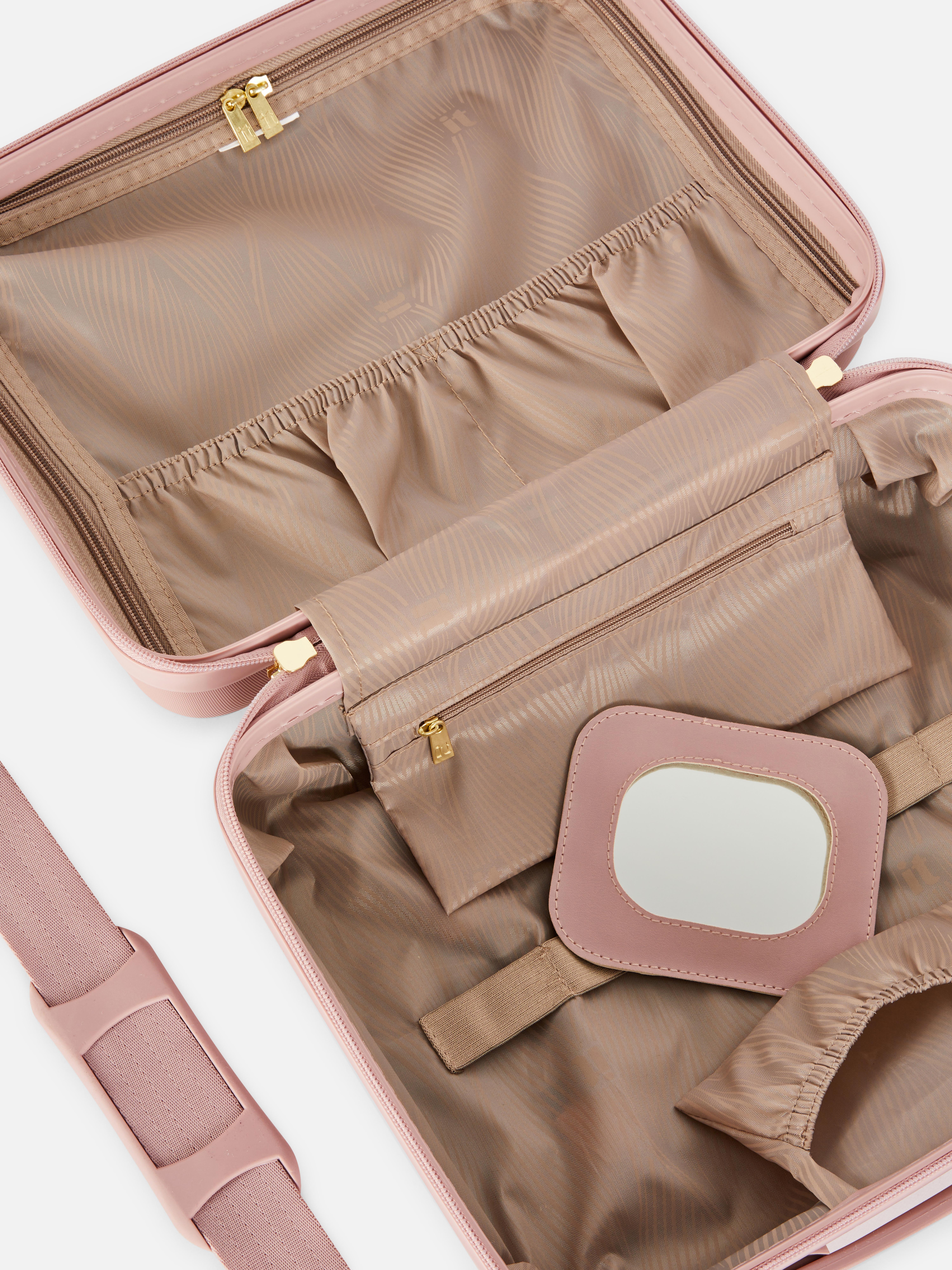 Keményfedeles, fonott mintás it Luggage kozmetikai táska