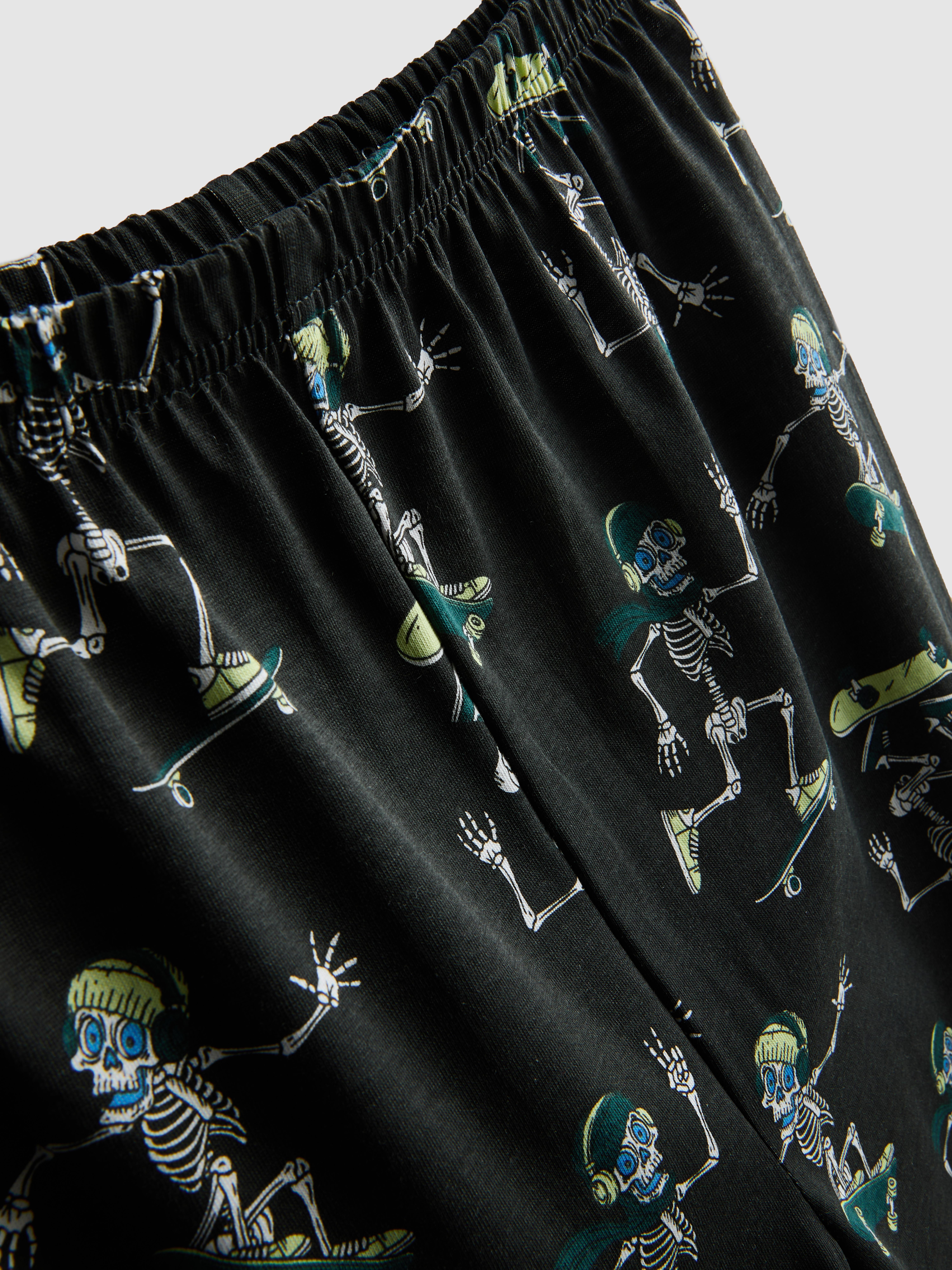 7-15 anos | Pack 2 pijamas gráficos esqueleto