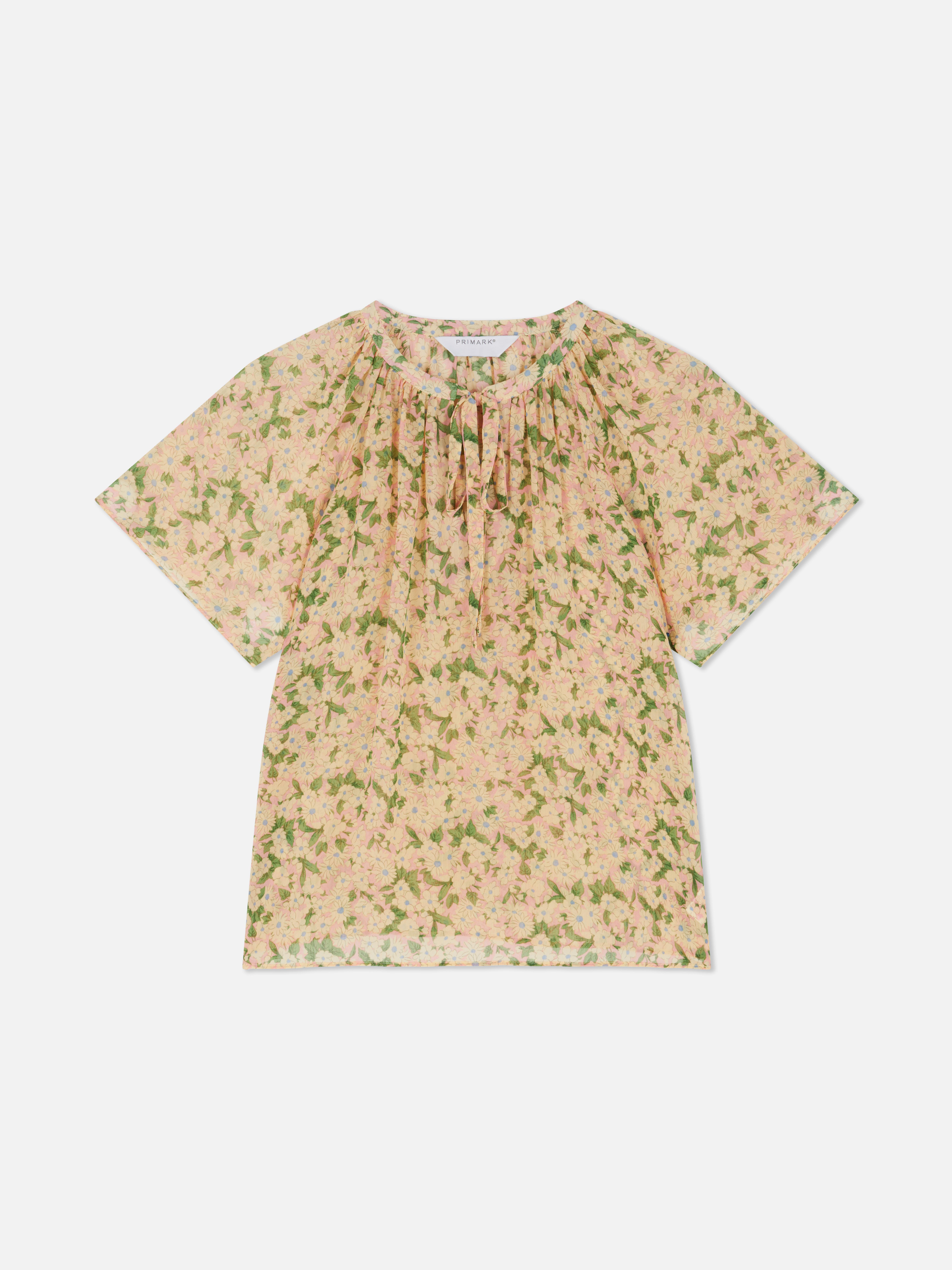 Angel Sleeve Bow Blouse
